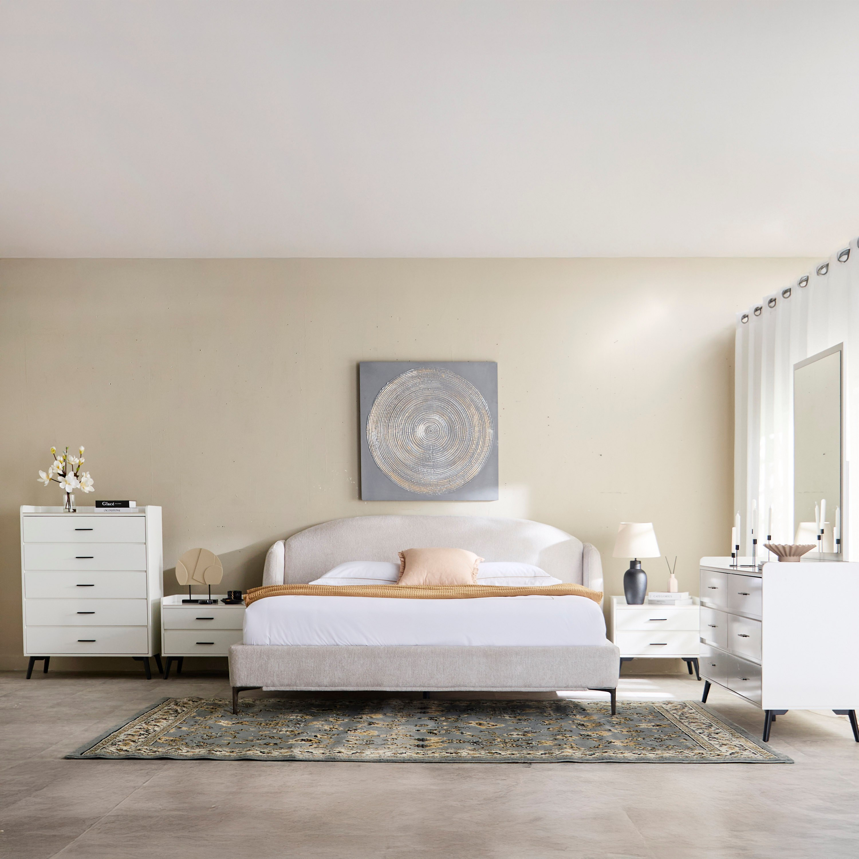 Marwell Dona 5-Piece King Upholstered Bedroom Package-hbxbedroom-bedsandbedsets-bedroompackages-image-1