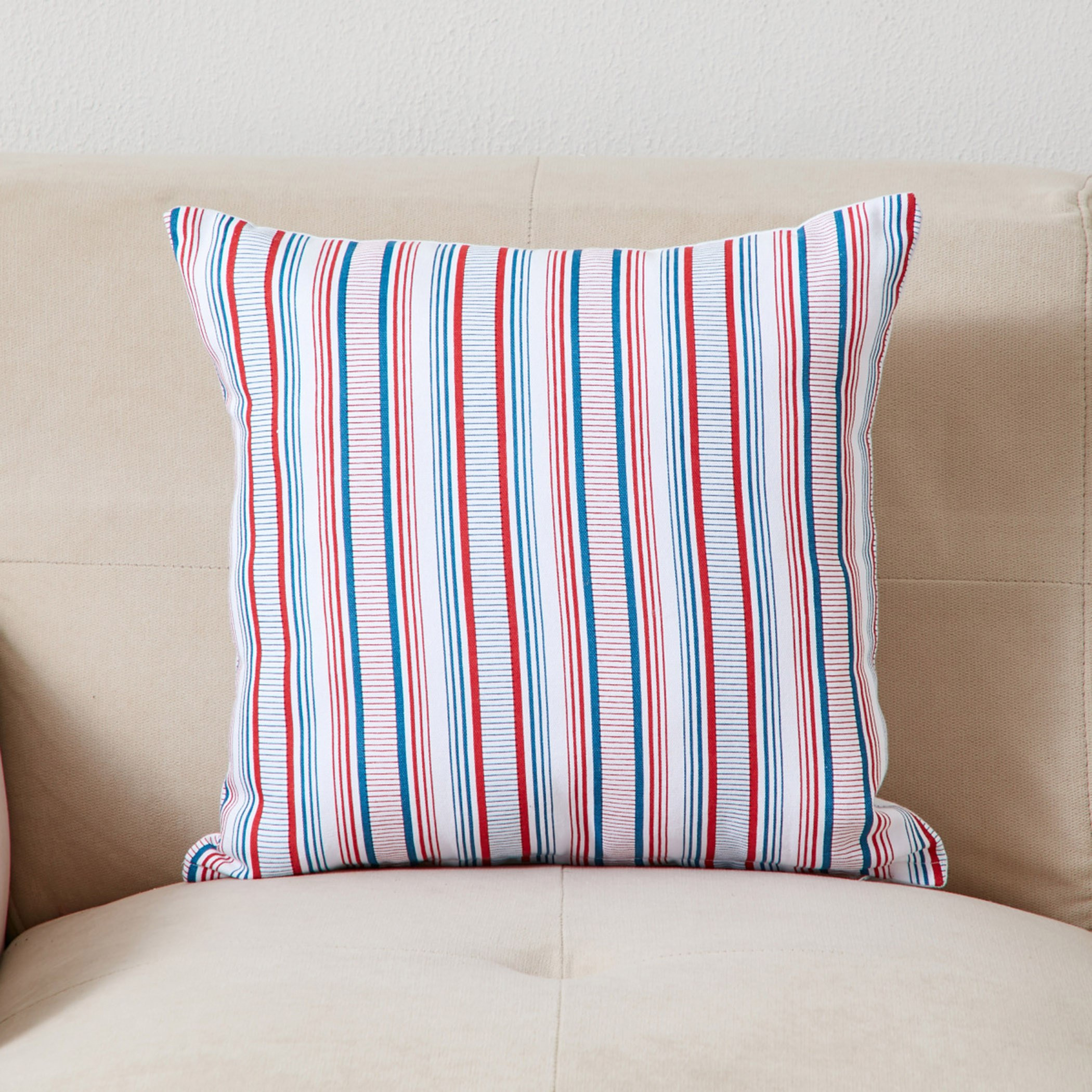 Nova Bold Stripes Printed Cushion Cover and Filler Package - 40x40 cm-hbxlivingroom-furnishings-cushionsandcovers-filledcushions-image-1