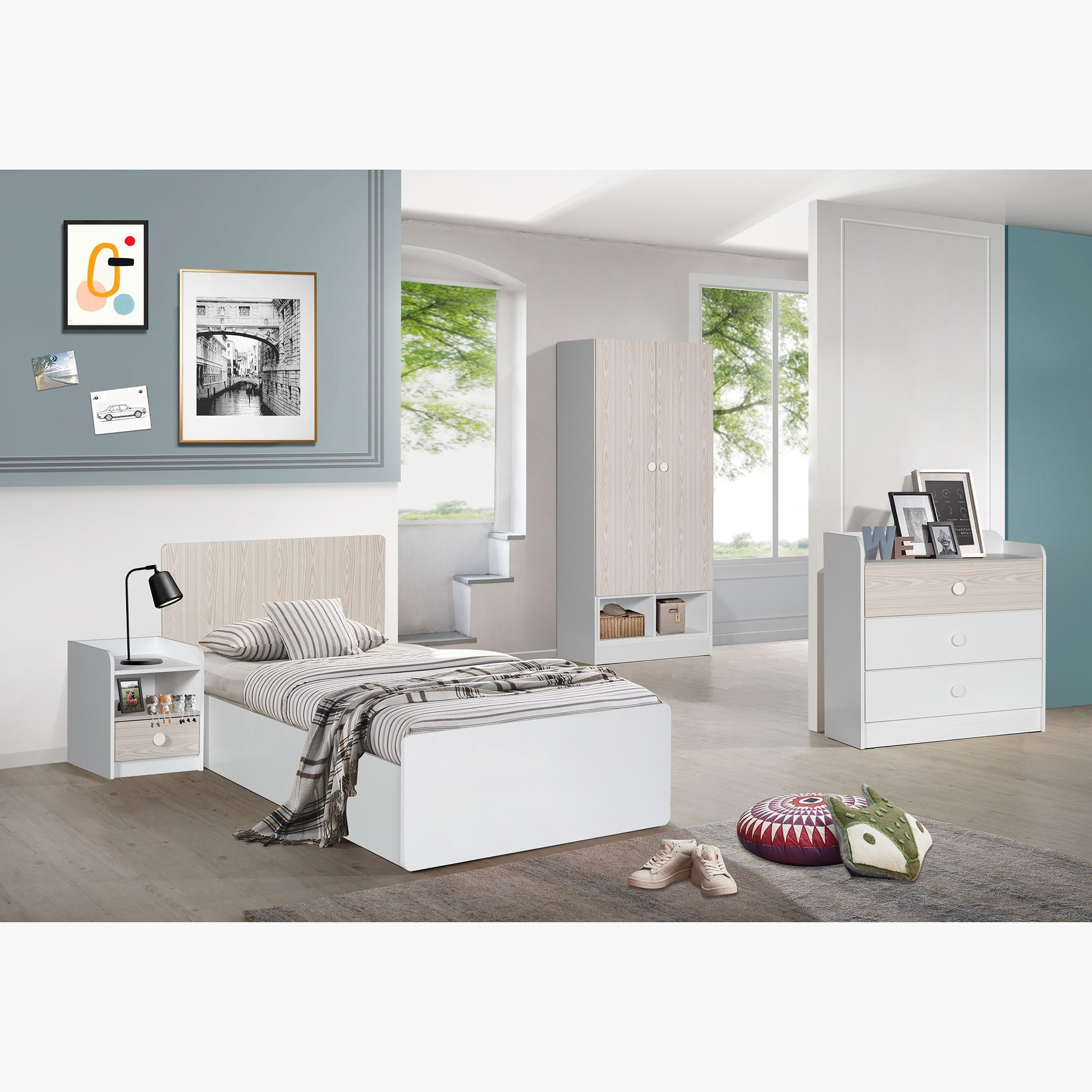 Vanilla 3-Piece Single Bedroom Package-hbxbedroom-bedsandbedsets-bedroompackages-image-1