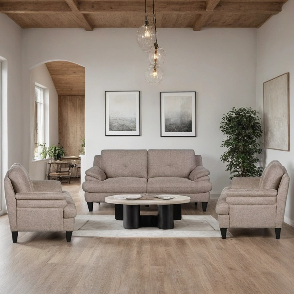 Tivoli 3+1+1 Seater Fabric Sofa Package-hbxlivingroom-sofasandarmchairs-sofasetspackage-image-1