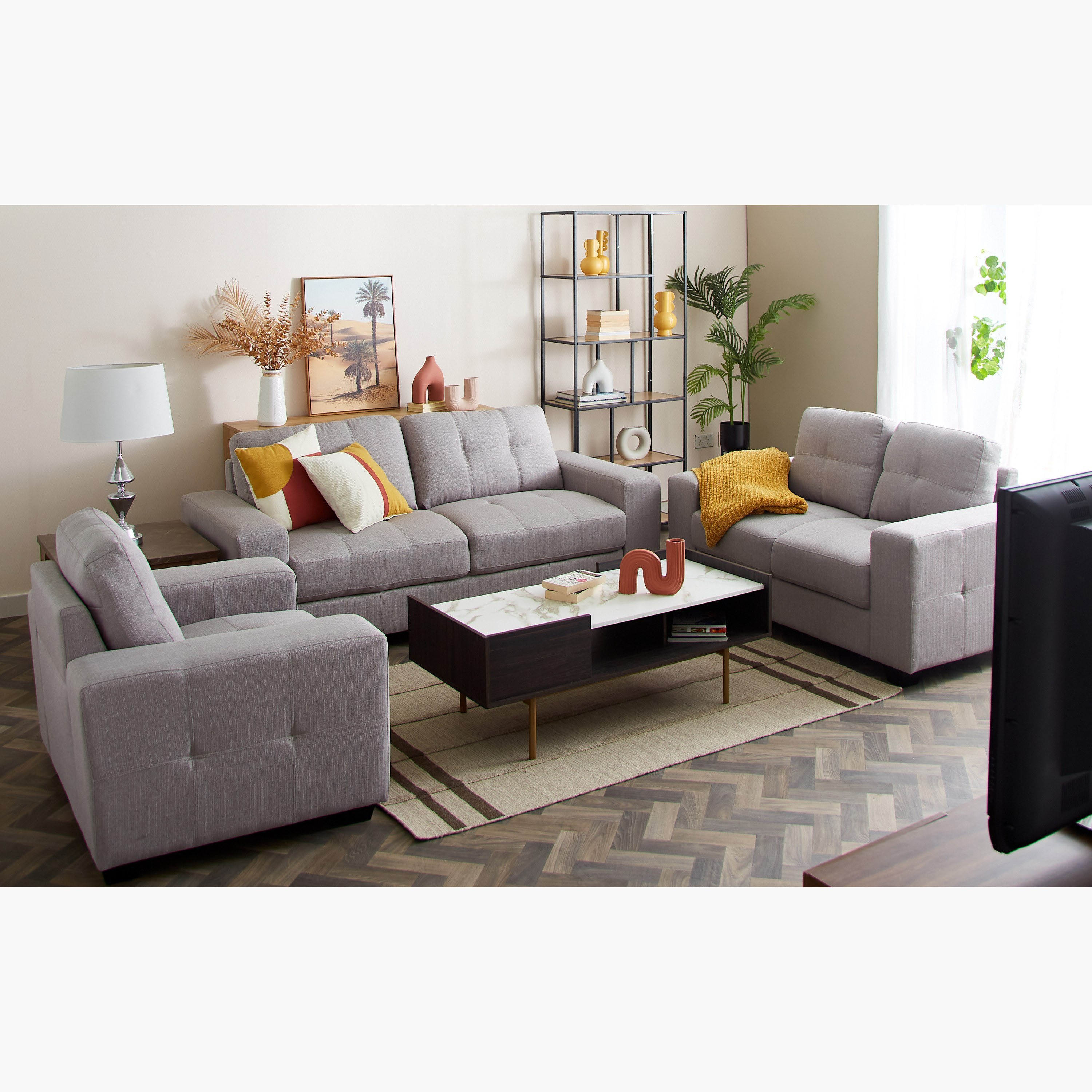 Rooms to go store grey sectional