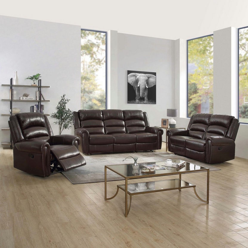 Seater Faux Leather Recliner Sofa Set