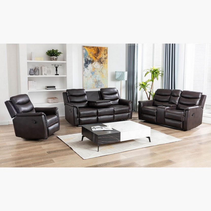 Seater Leather Air Recliner Sofa Set