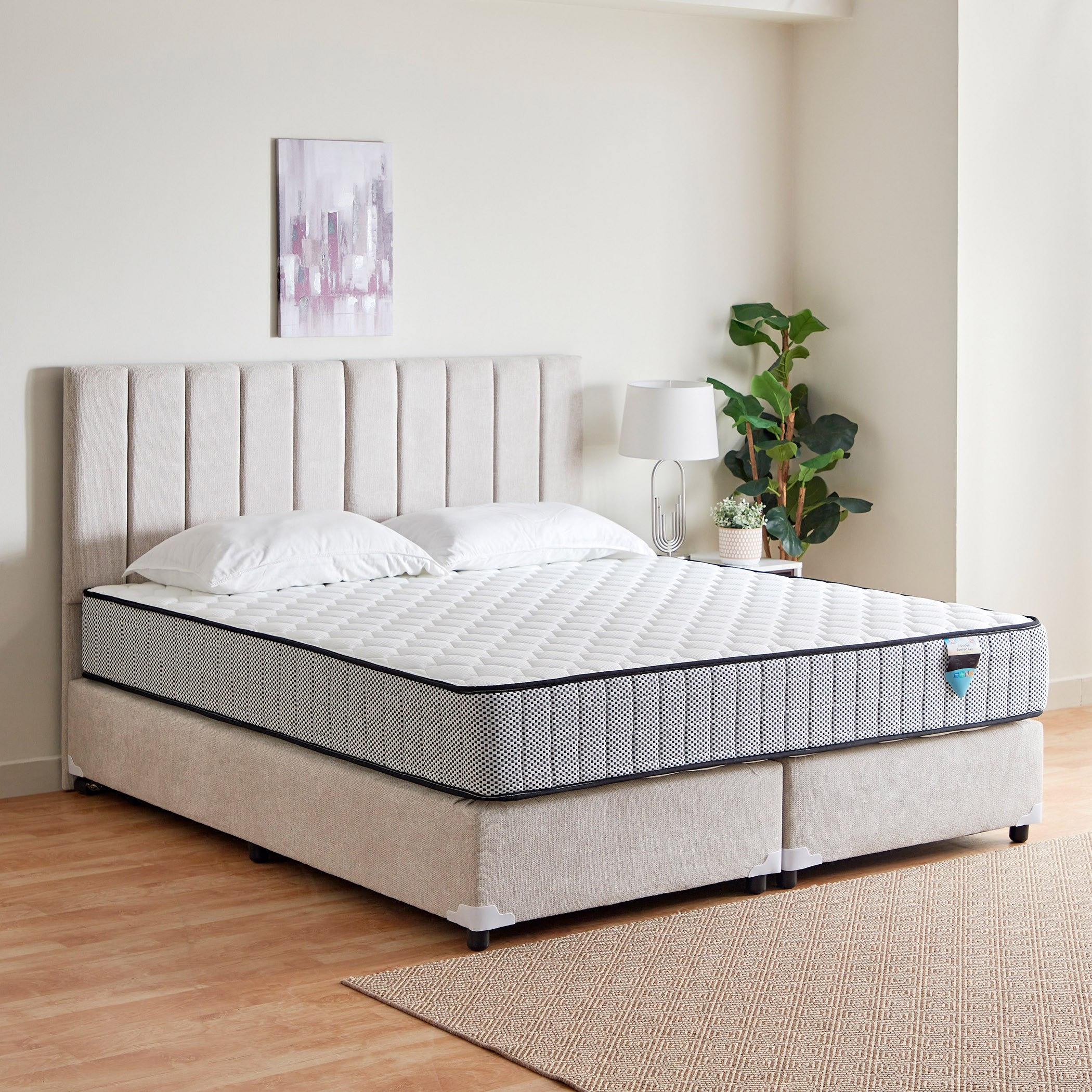 iBliss King 2-Headboard and 2-Bed Base Package with Mattress - 180x200 cm-hbxbedroom-bedsandbedsets-bedroompackages-image-1