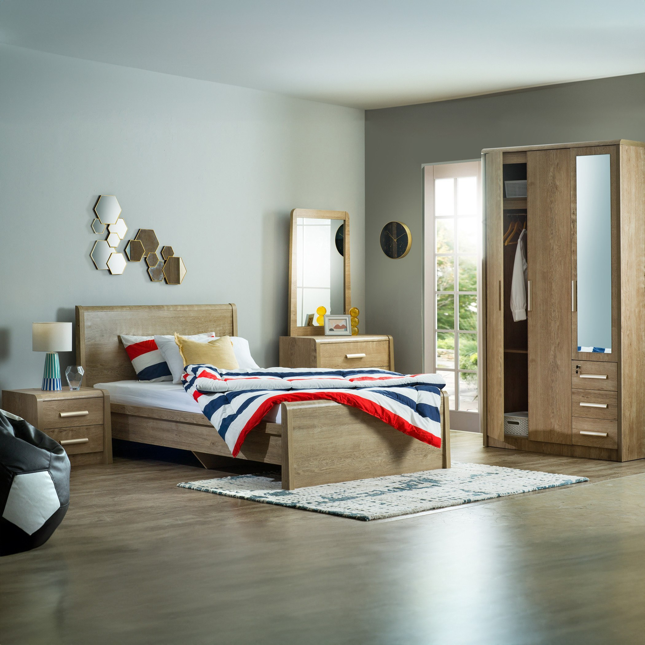 Curvy Plus 4-Piece Twin Bedroom Package-hbxfurniture-kidsroom-kidsroomsets-twin-image-1