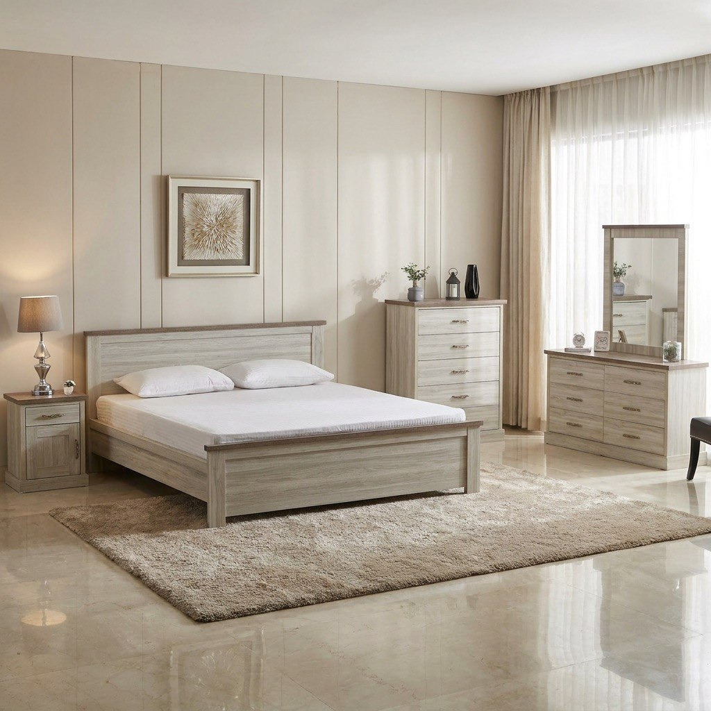 Angelic 5-Piece King Bedroom Package-hbxbedroom-bedsandbedsets-bedroompackages-image-1