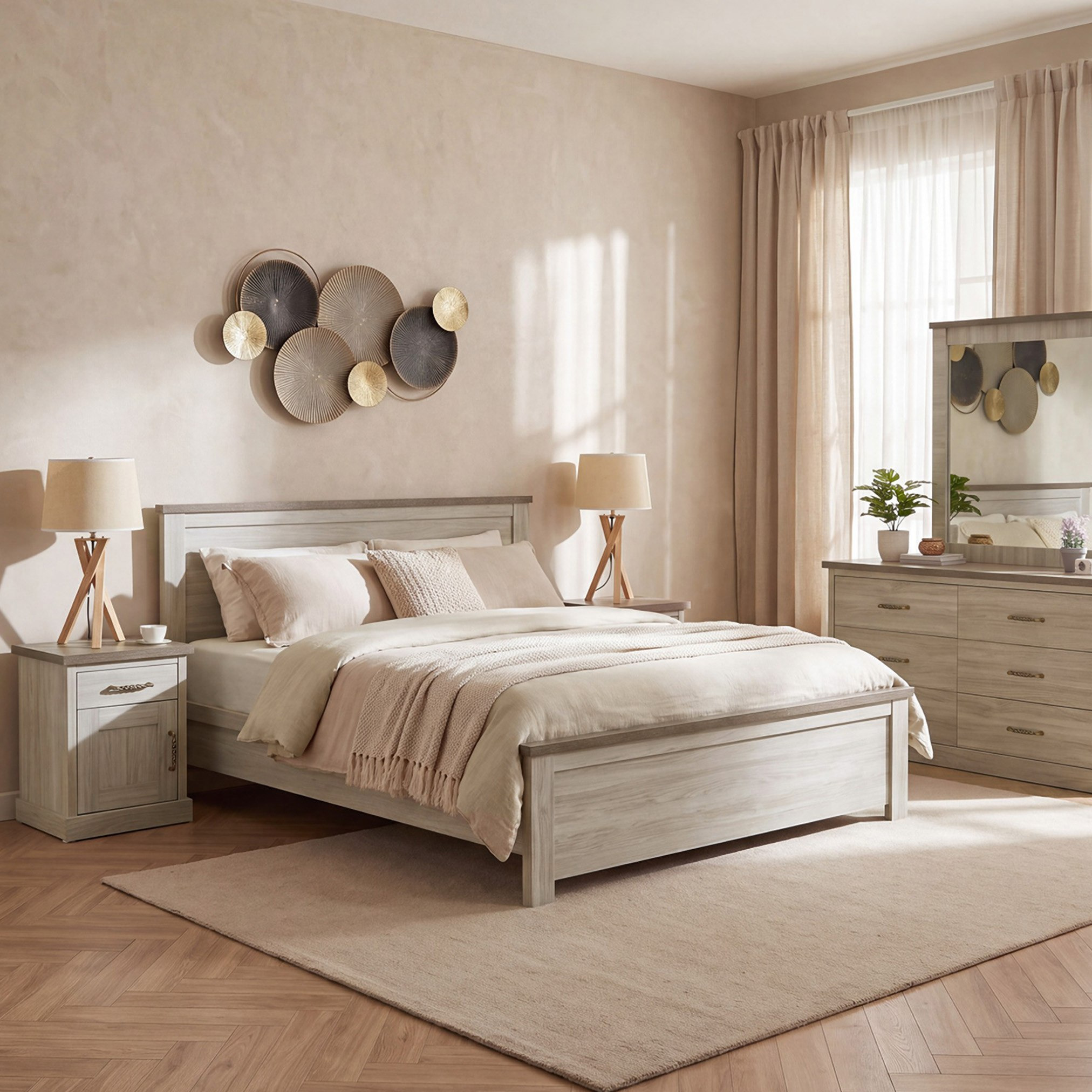 Angelic 5-Piece King Bedroom Package-hbxbedroom-bedsandbedsets-bedroompackages-image-1