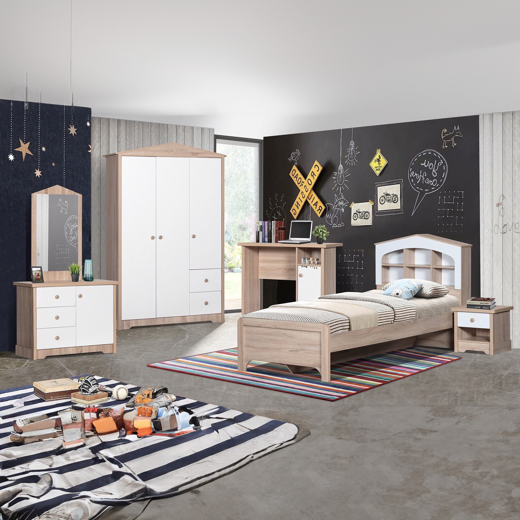 My House 3-Piece Single Bedroom Package-hbxbedroom-bedsandbedsets-bedroompackages-image-1