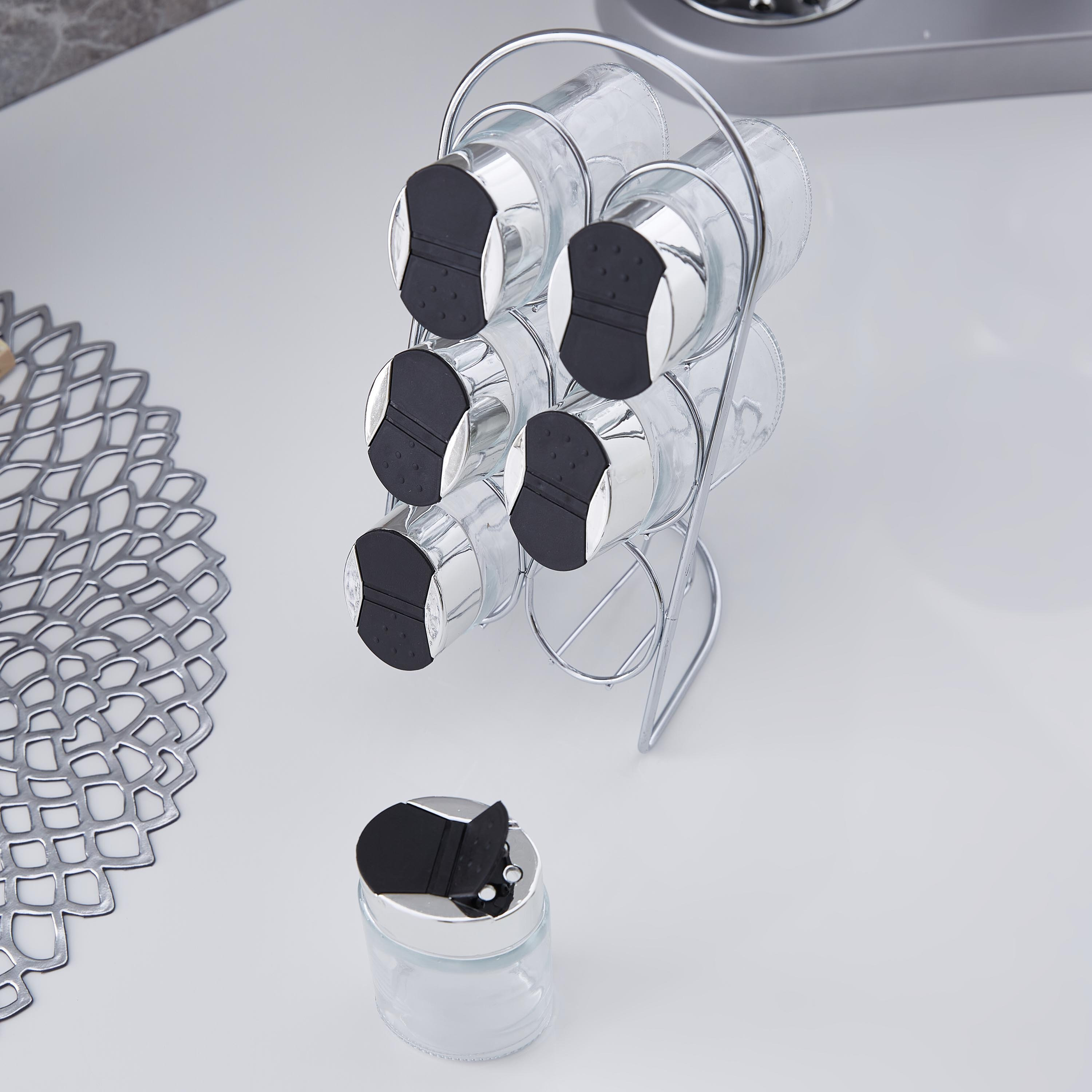 Karl 7-Piece Spice Jar Set with Rack-hbxhomeware-hbxkitchen-image-3