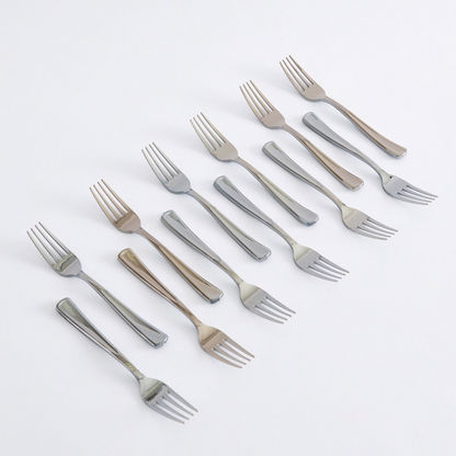 Electroplated Plastic Fork - Set of 12