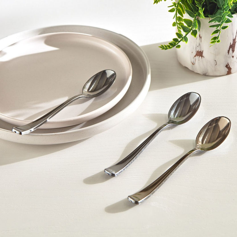 Electroplated Plastic Spoon - Set of 12-Cutlery-image-0