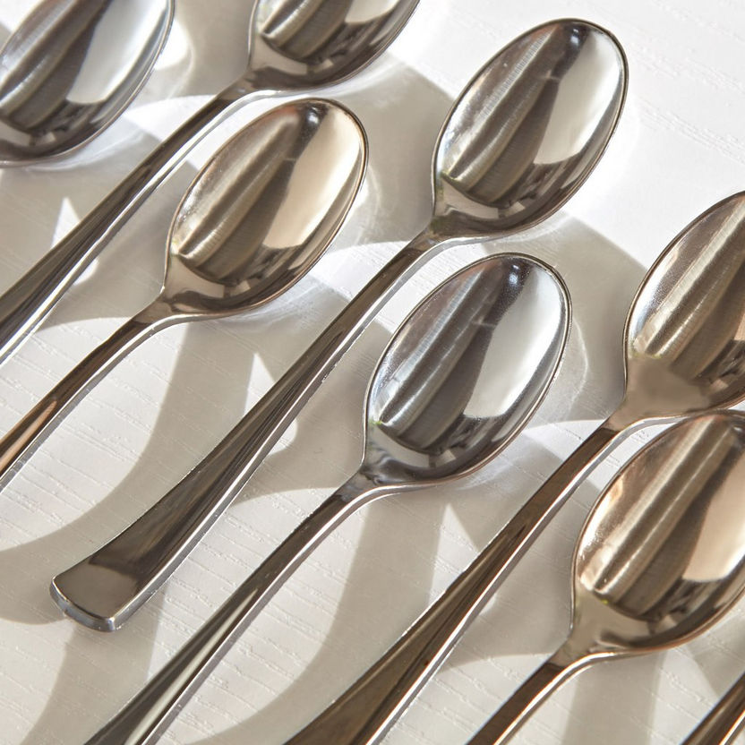 Electroplated Plastic Spoon - Set of 12-Cutlery-image-2