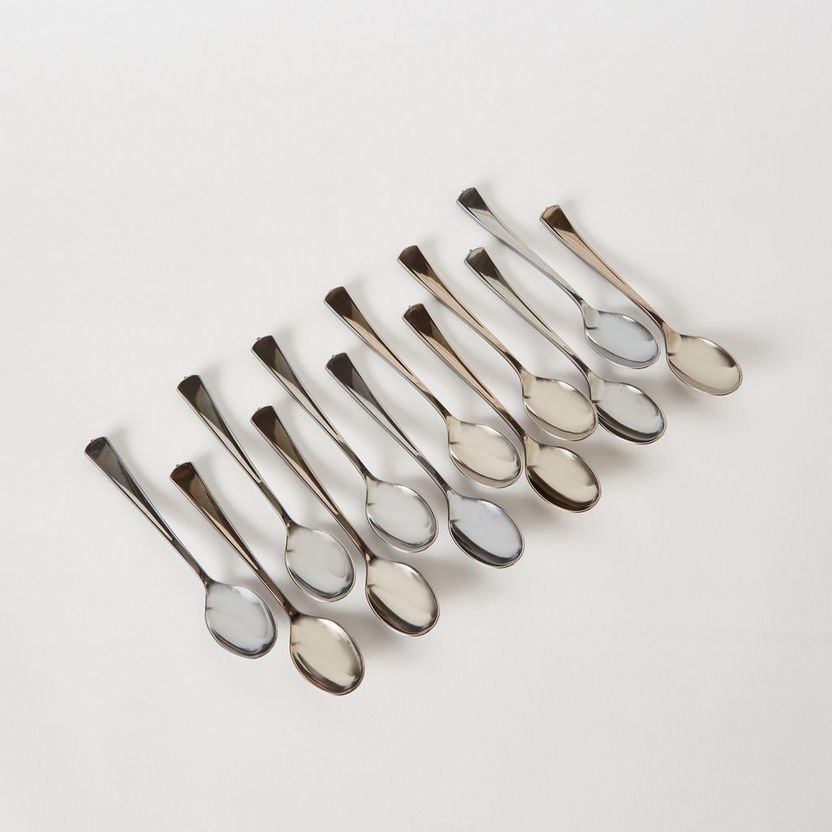 Electroplated Plastic Spoon - Set of 12-Cutlery-image-4
