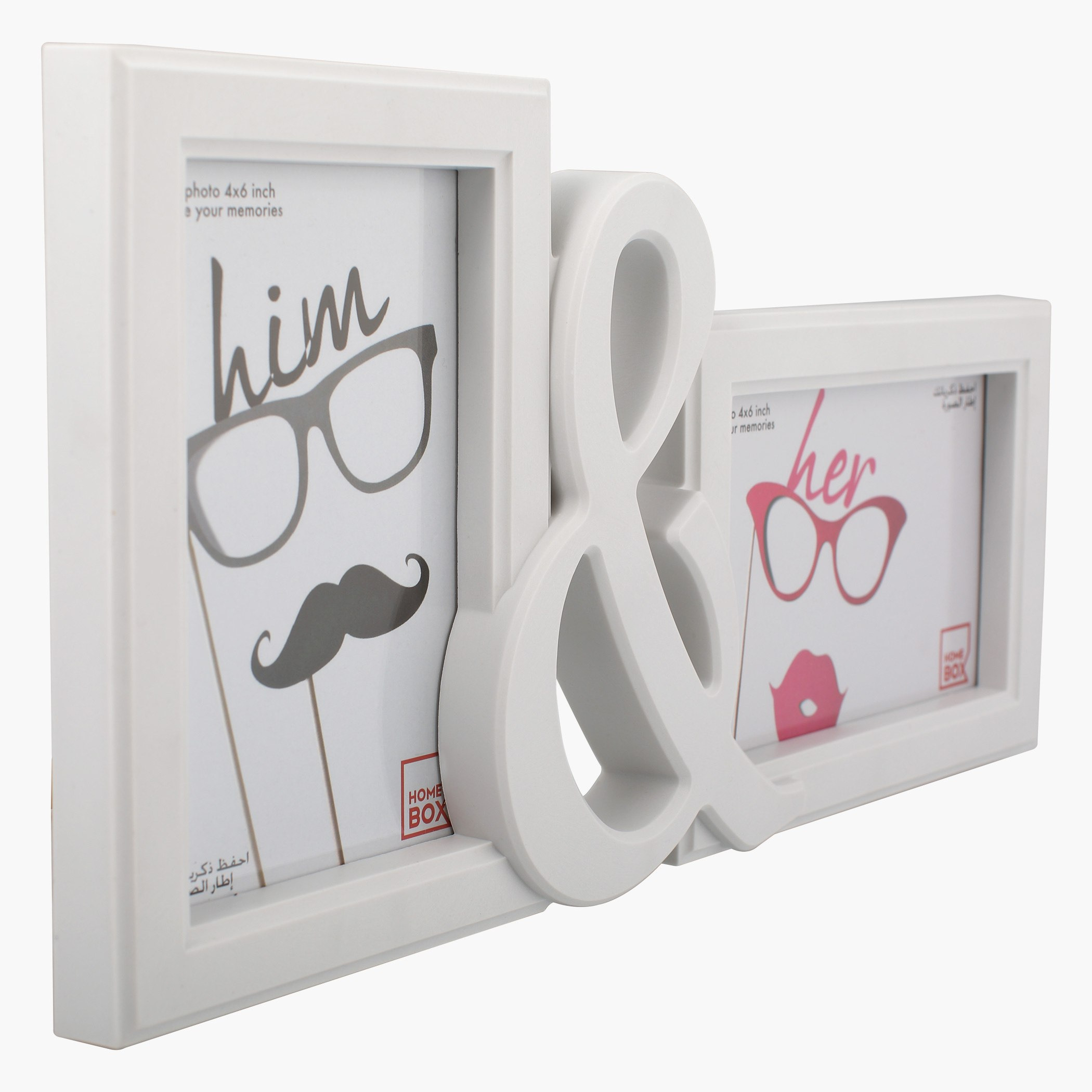 Him & Her 2-Photo Frame - 6x4 inch-hbxkidsandyouth-walldecor-photoframes-image-2