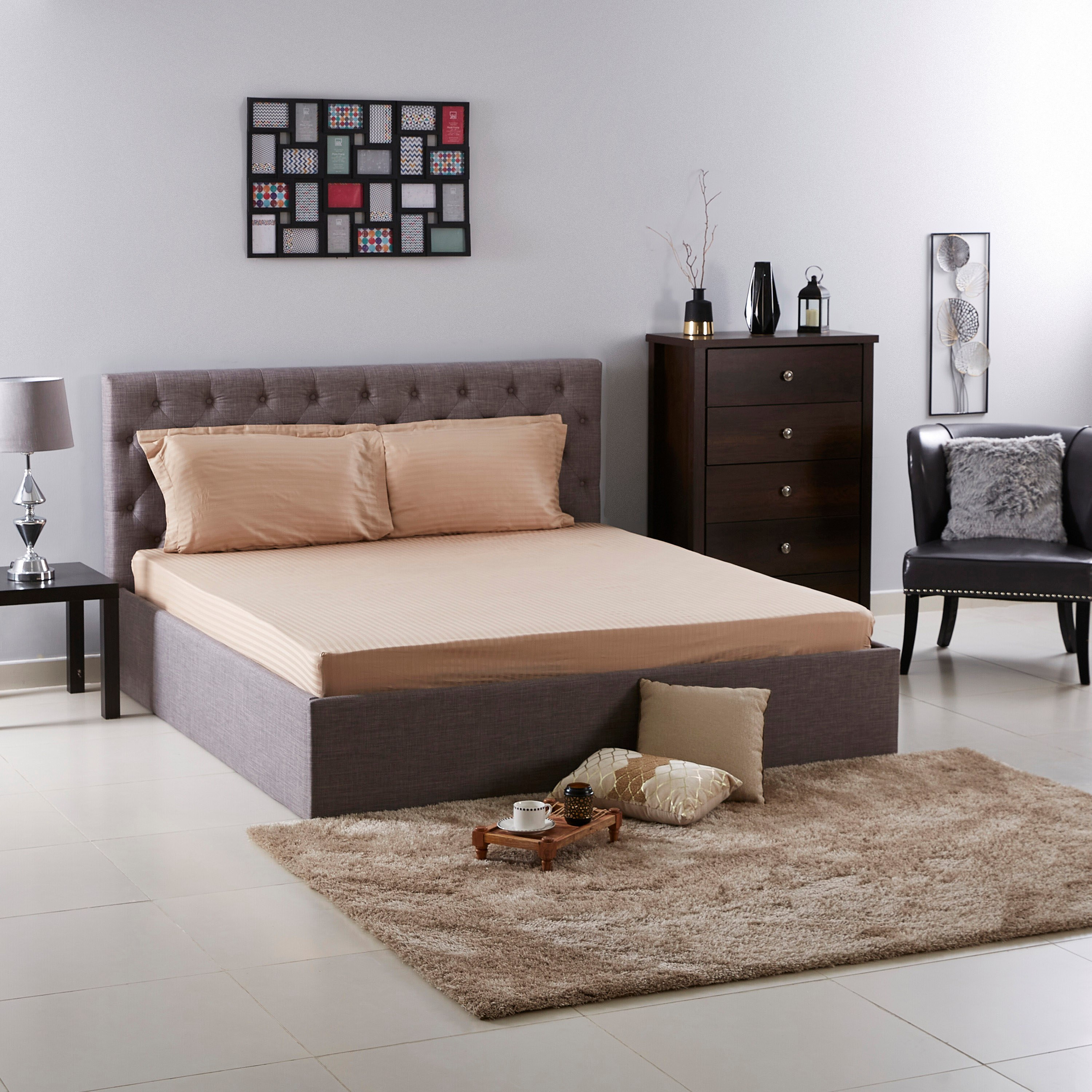 شرشف مطاطي كوين مخطط قطن وساتان من هاميلتون - 150×200 سم+25 سم-hbxhomeware-hbxbedroom-image-5