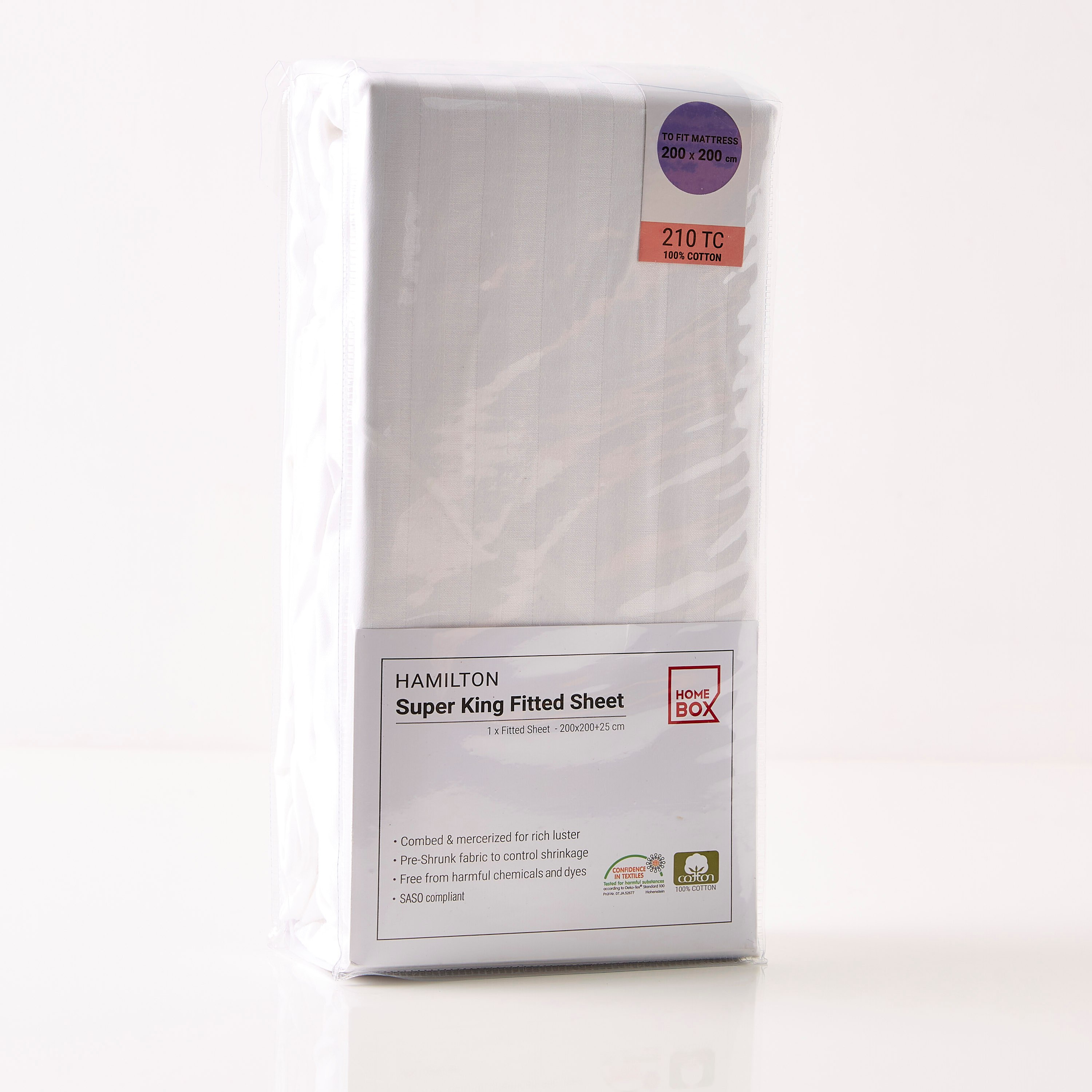 Hamilton Cotton Satin Stripe Super King Fitted Sheet - 200x200+25 cm-hbxhomeware-hbxbedroom-image-6