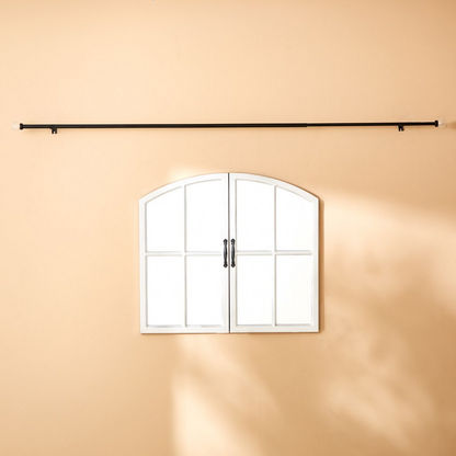 Alpine Matt Curtain Rod with Holder - 112-274 cms