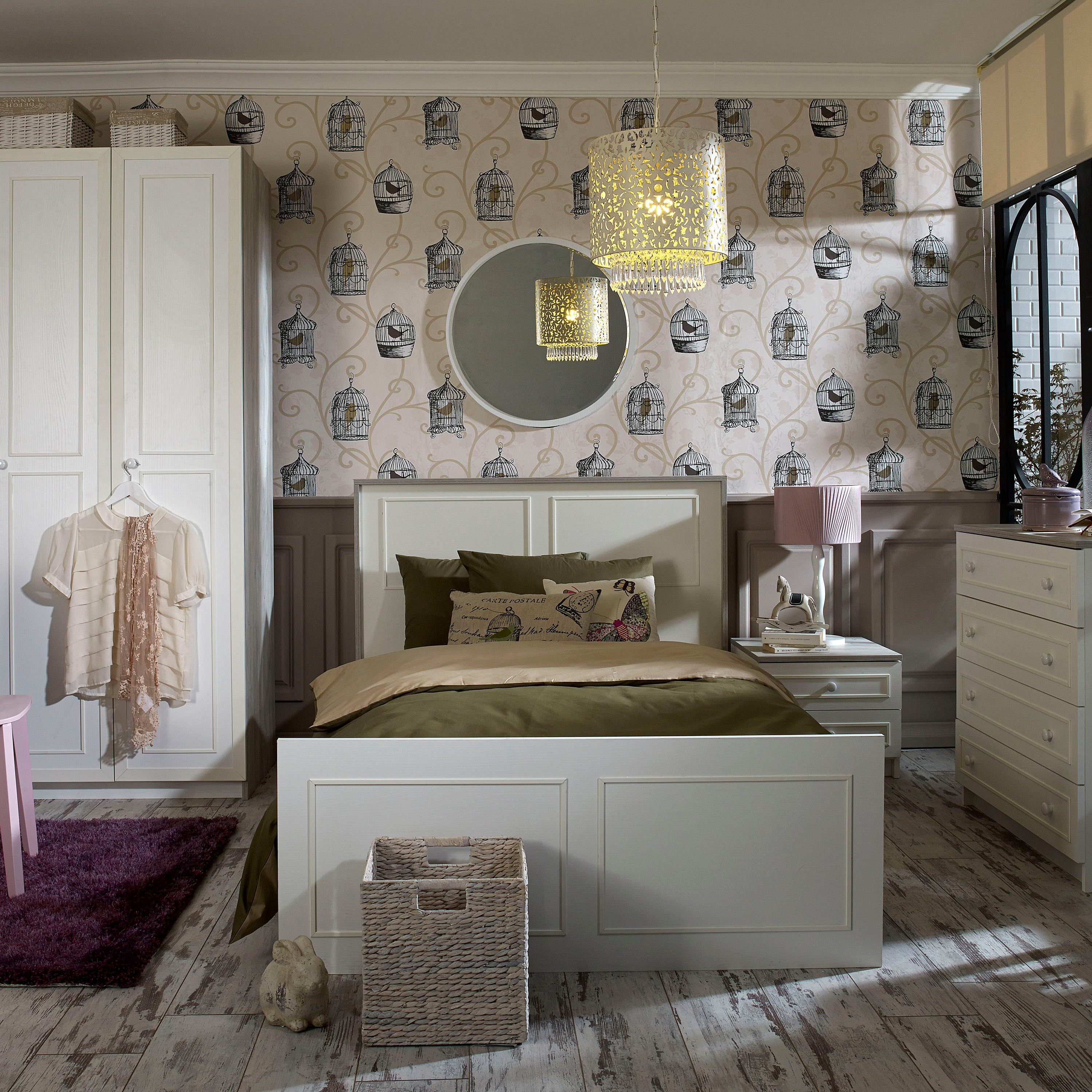 مرآة حائط مستديرة من أوليفو -hbxfurniture-kidsroom-kidsdressersandmirrors-image-2