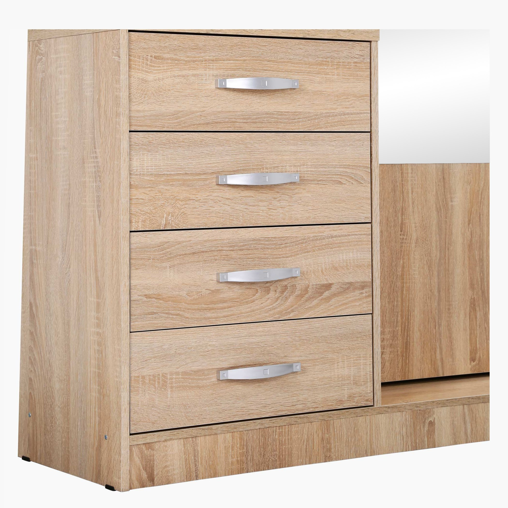 طاولة تزيين بأربعة أدراج مع مرآة من نوفي-hbxfurniture-bedroom-dressersandmirrors-image-4