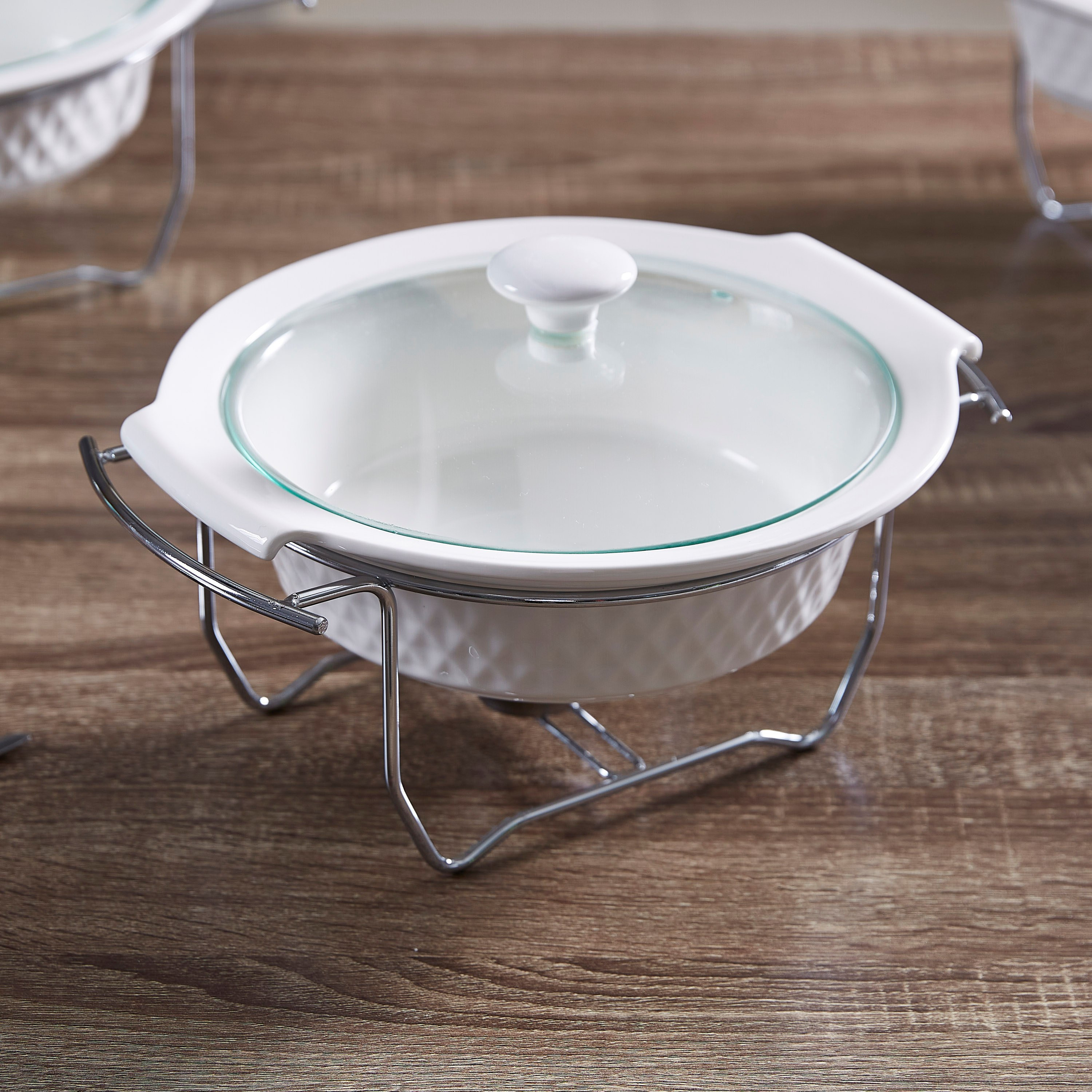 وعاء مستدير بغطاء من سوبريم - 26 سم-hbxdecorandfurnishings-tabletop-serveware-image-1