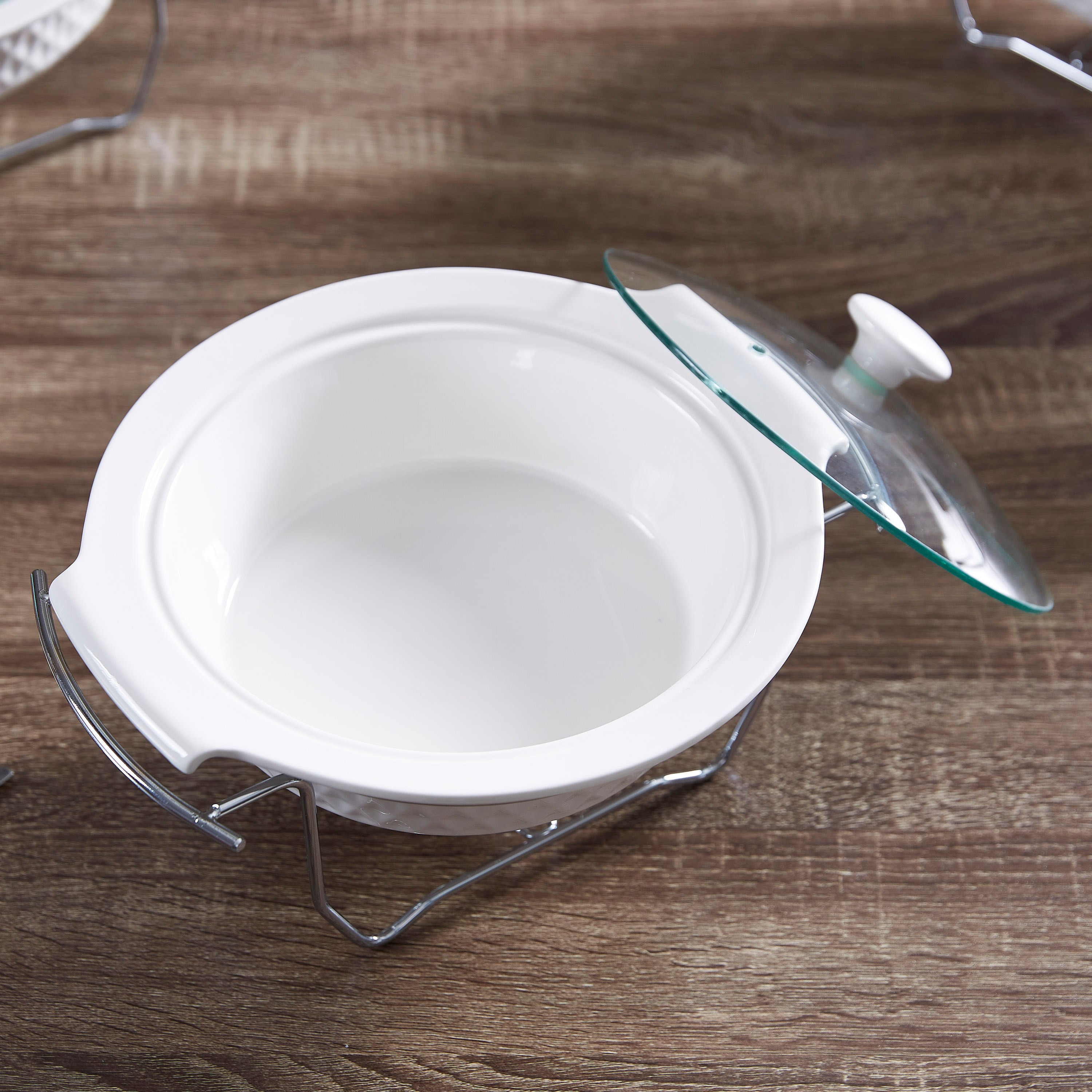 وعاء مستدير بغطاء من سوبريم - 26 سم-hbxdecorandfurnishings-tabletop-serveware-image-2