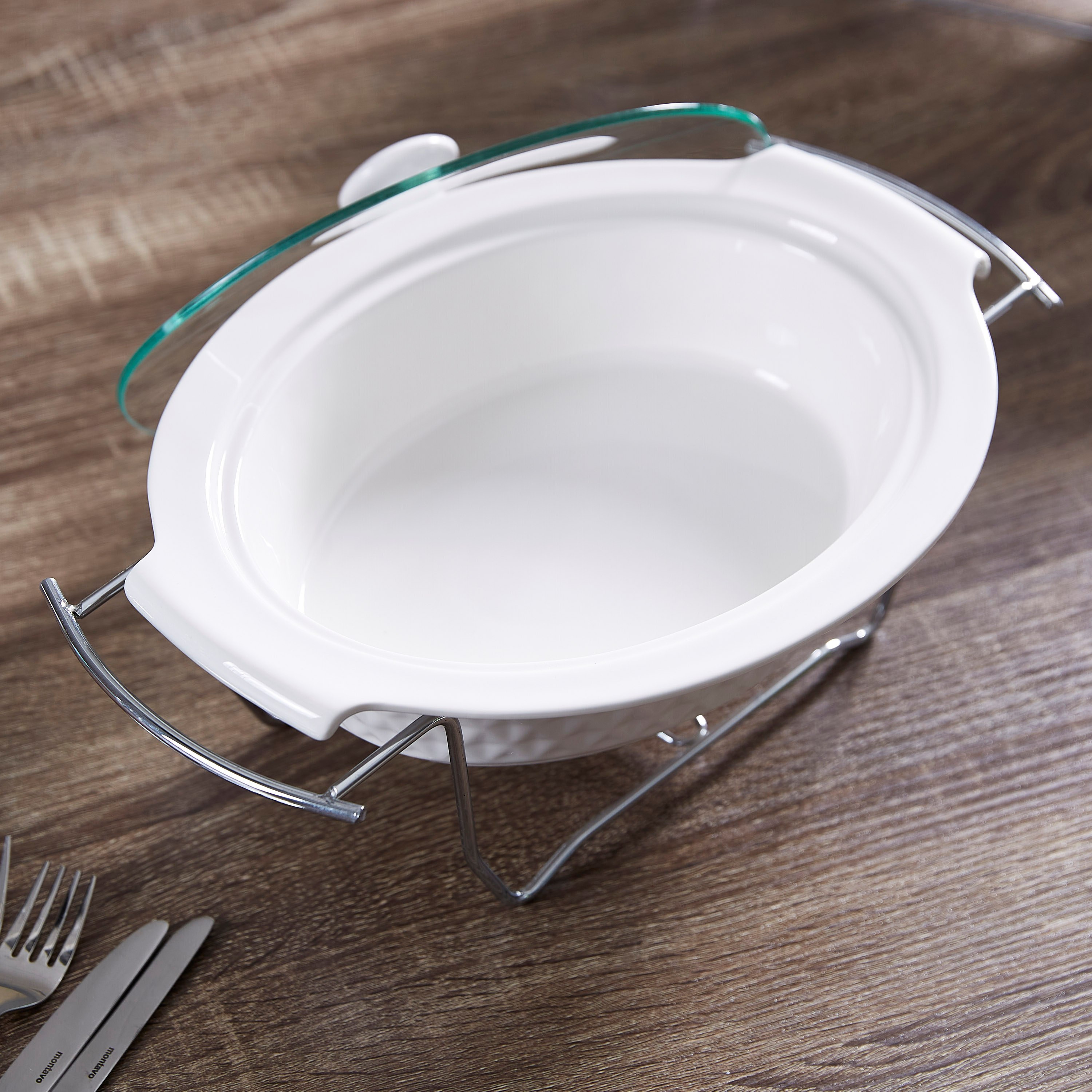 وعاء بيضاوي بغطاء من سوبريم - 25 سم-hbxdecorandfurnishings-tabletop-serveware-image-2