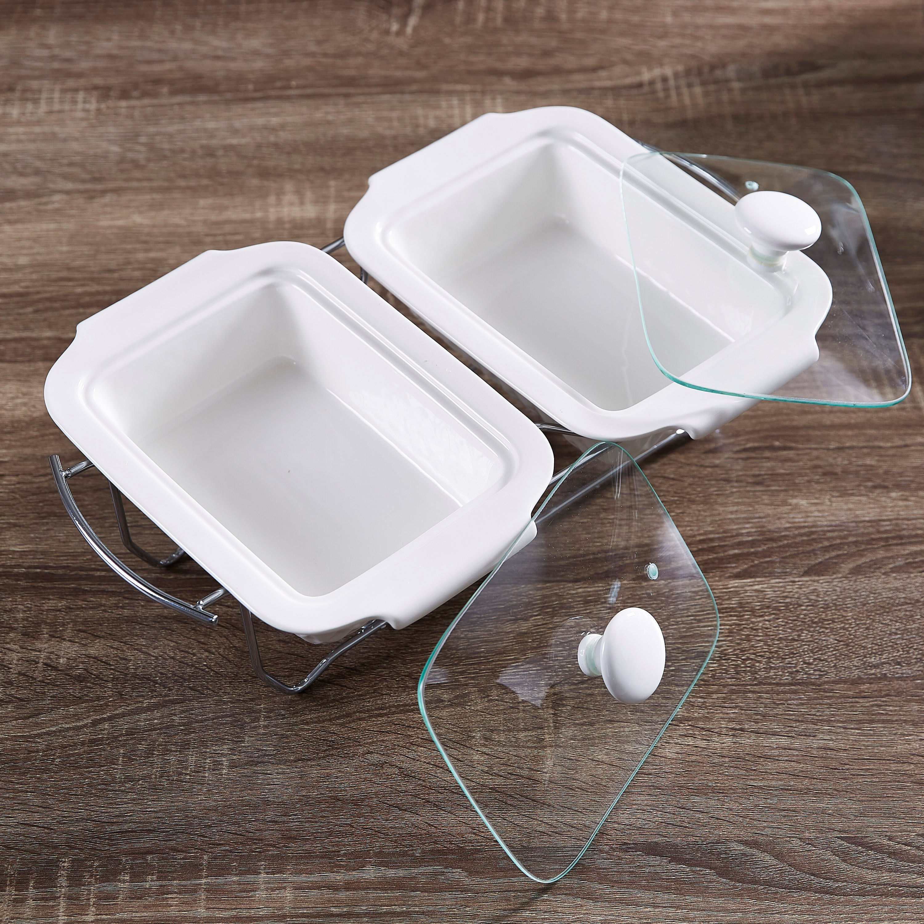 وعائين بأغطية من سوبريم - 28 سم-hbxdecorandfurnishings-tabletop-serveware-image-2