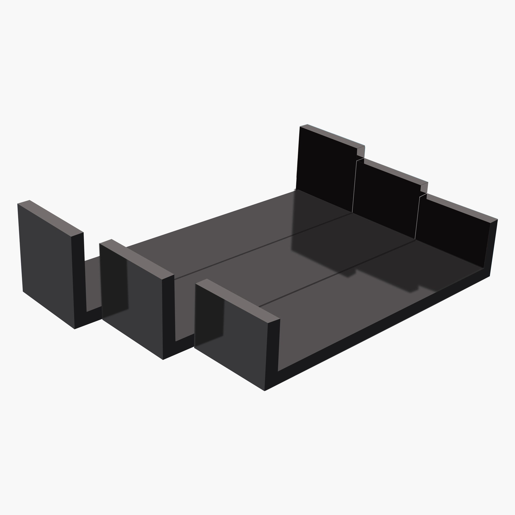 مجموعة رفوف متدرجة من نيكول - مجموعة من ثلاثة قطع-hbxfurniture-mediaunitsandstorage-wallshelves-image-1