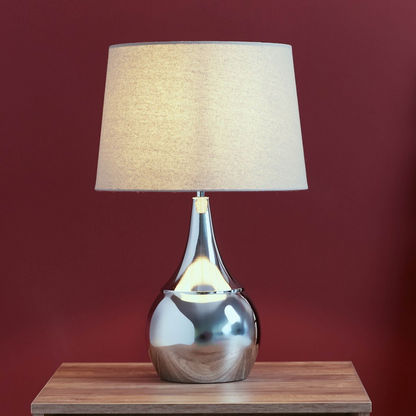 Antarc Chrome Metal Table Lamp - 53 cm