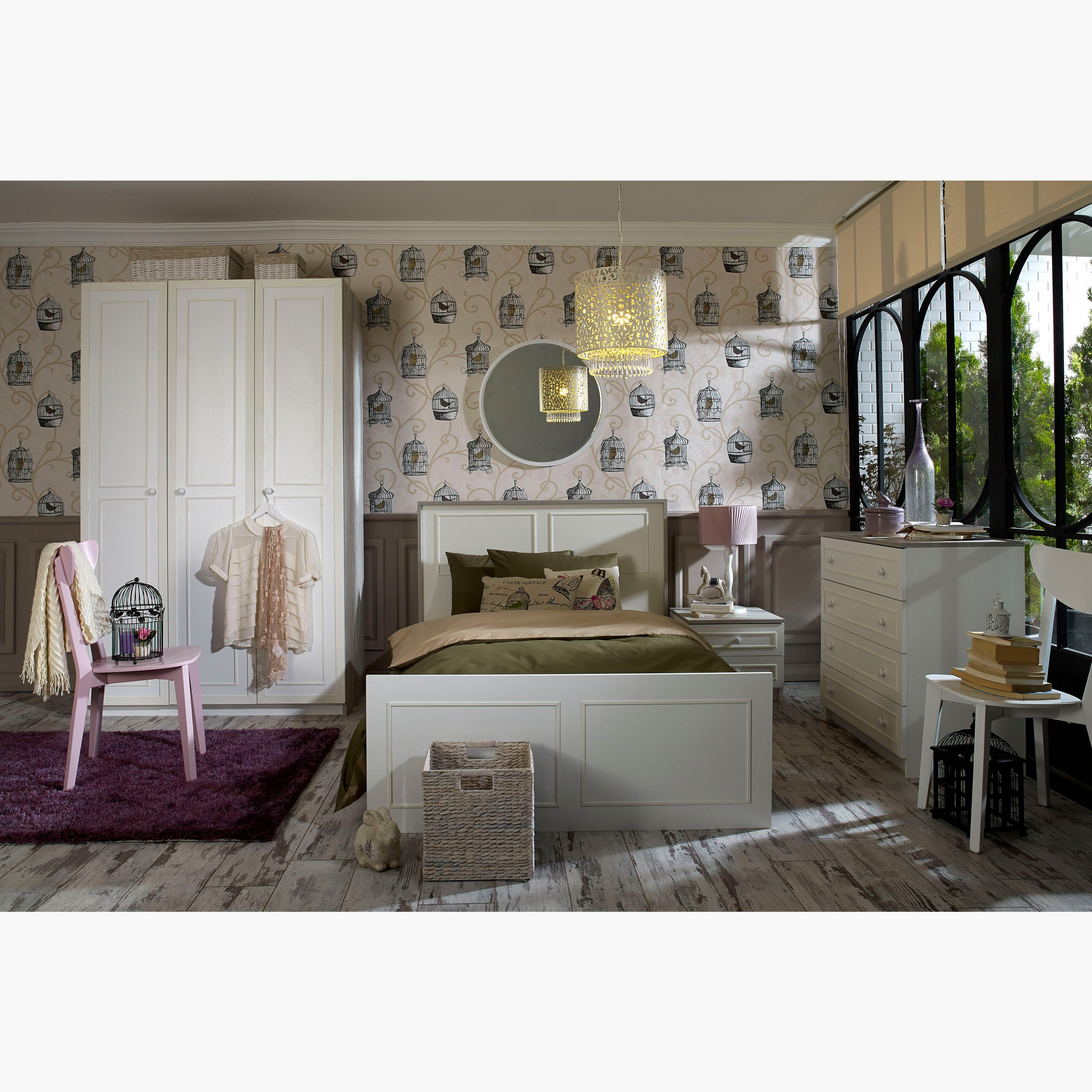طاولة تزيين صغيرة 4 أدراج دون مرآة من أوليفو-hbxfurniture-kidsroom-kidsdressersandmirrors-image-3