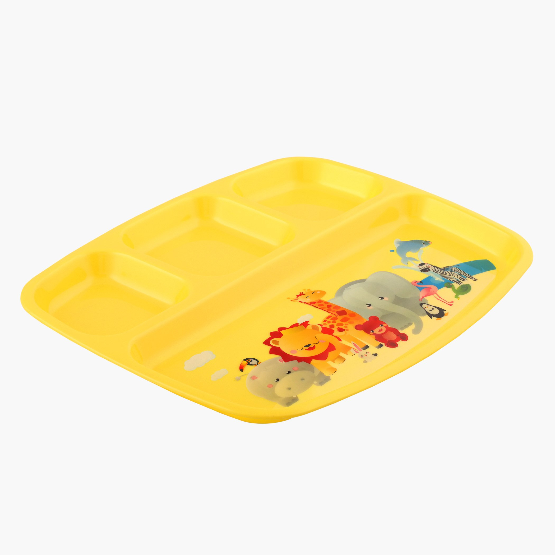 Safari Printed 4 Compartment Plate-hbxhomeware-hbxkidsandyouth-image-1