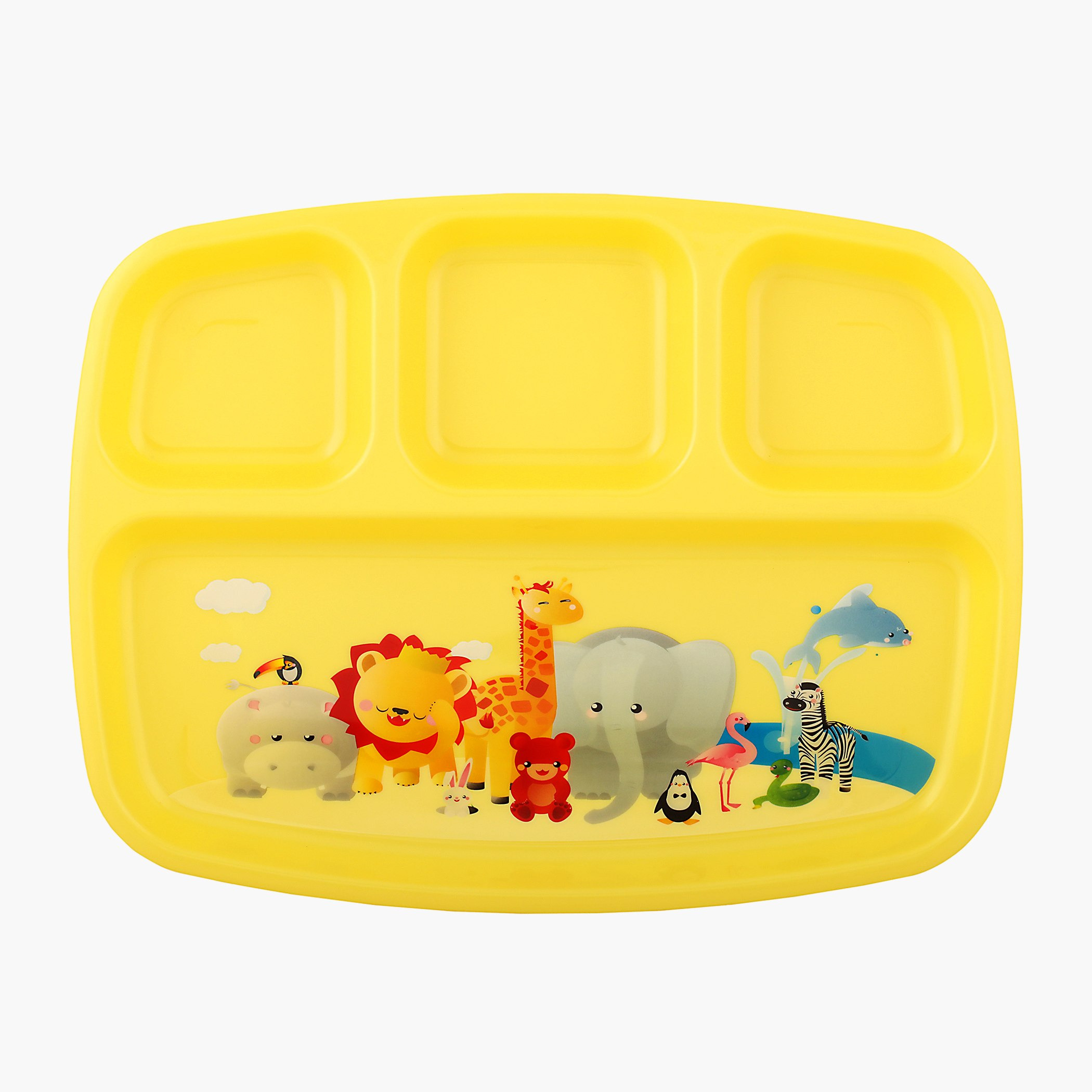 Safari Printed 4 Compartment Plate-hbxhomeware-hbxkidsandyouth-image-2