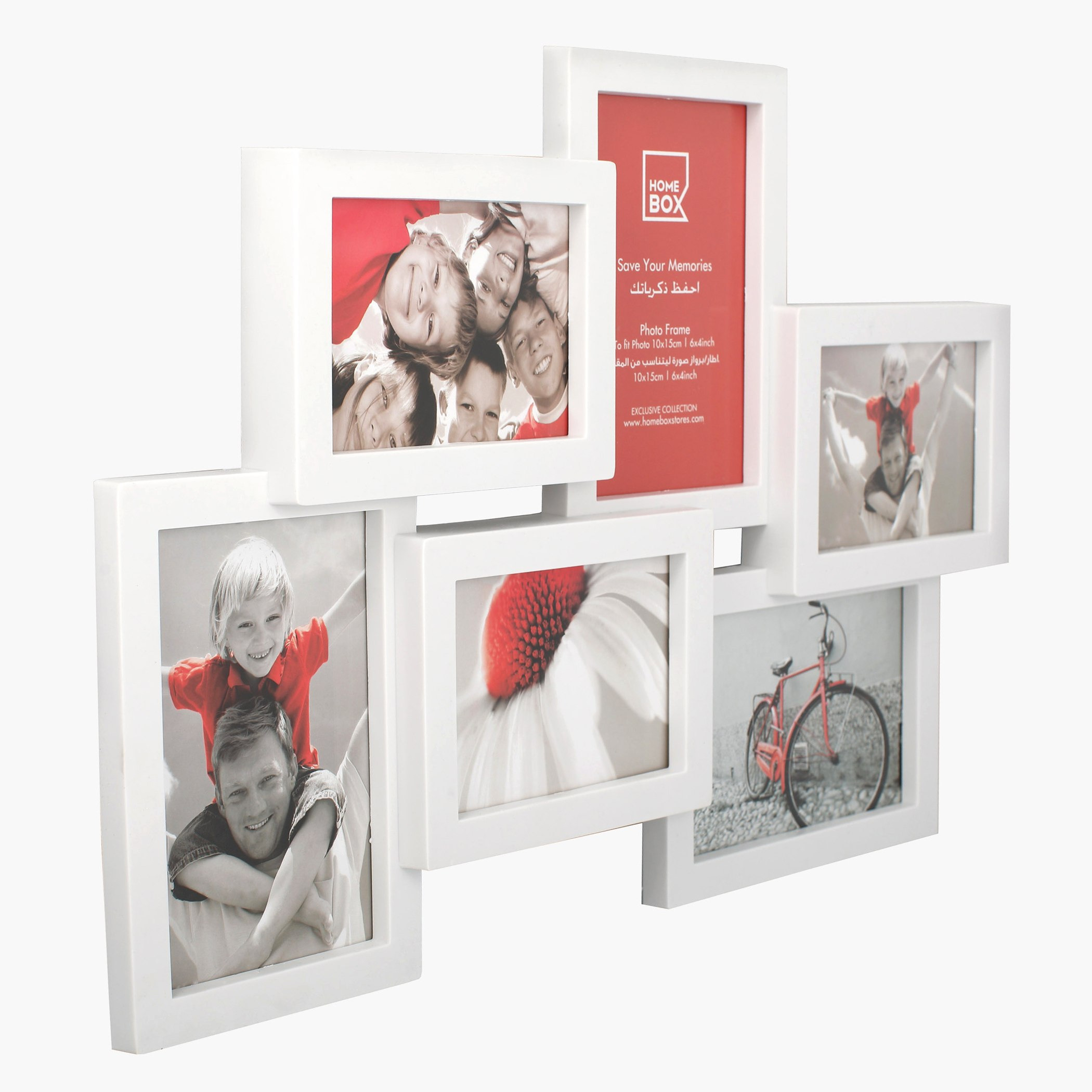 إطار كولاج 6 صور بنمط سداسي - 6×4 بوصة-hbxkidsandyouth-walldecor-photoframes-image-2