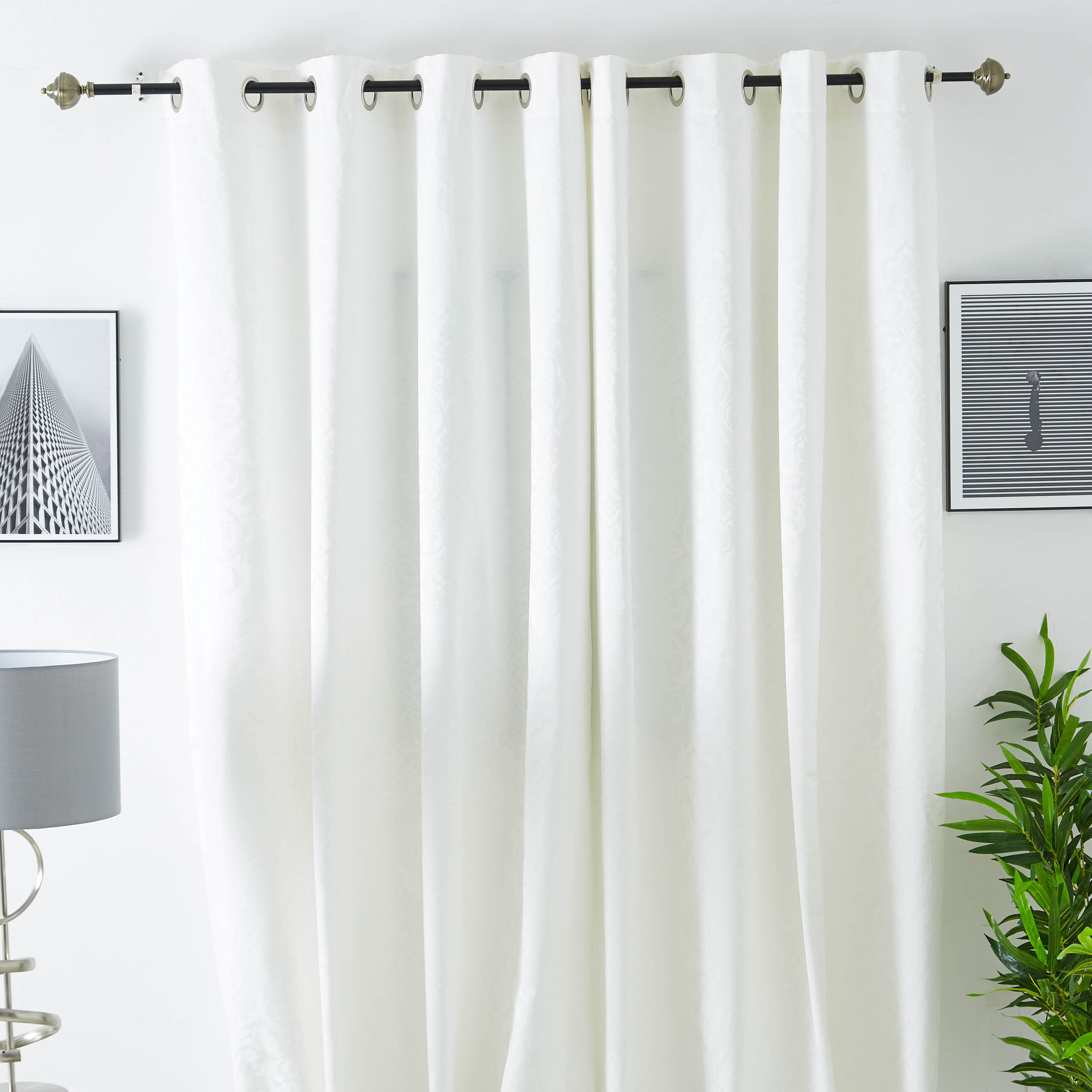 زوج ستائر بارزة الملمس من ديفينبورت - 135x240  سم-hbxbedroom-windowcoverings-curtains-image-1