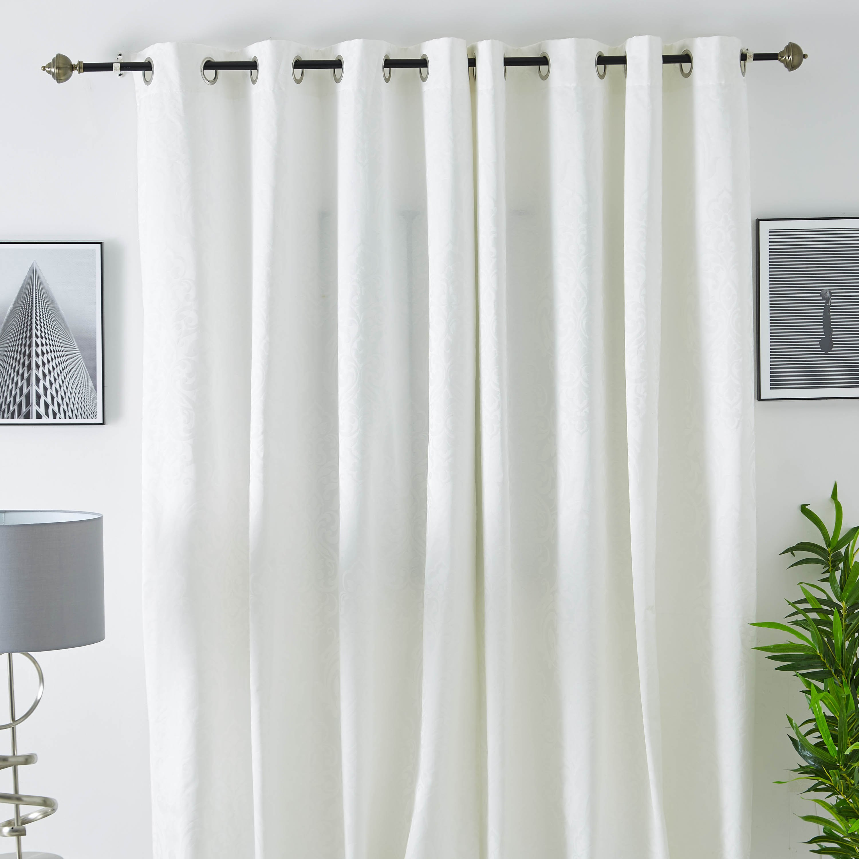 زوج ستائر بارزة الملمس من ديفينبورت - 135x240  سم-hbxbedroom-windowcoverings-curtains-image-2