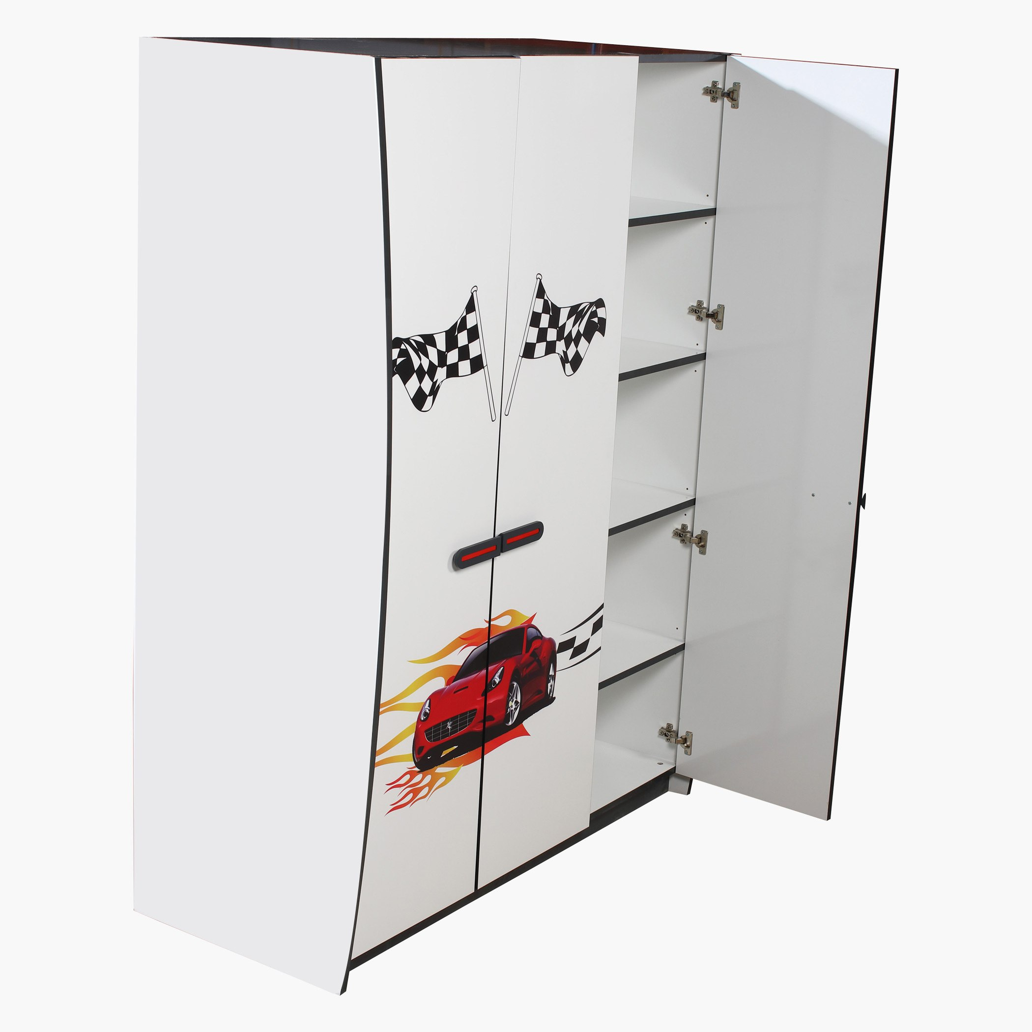 خزانة ملابس بثلاثة أبواب بتصميم سيارة سباق كابري-hbxfurniture-wardrobes-image-5