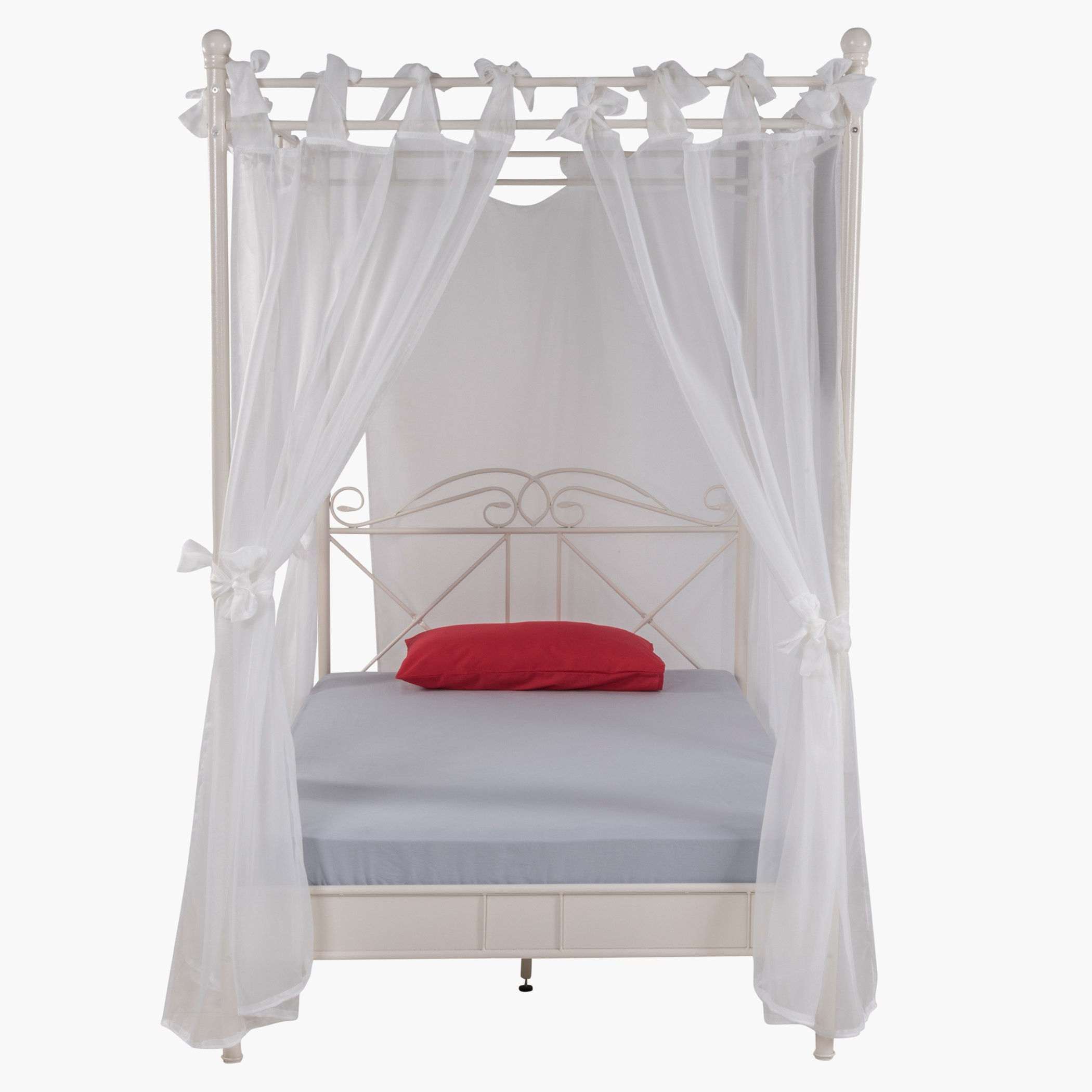 سرير بأربع أعمدة من فينيديج 120x200سم-hbxbedroom-bedsandbedsets-beds-twin-image-2