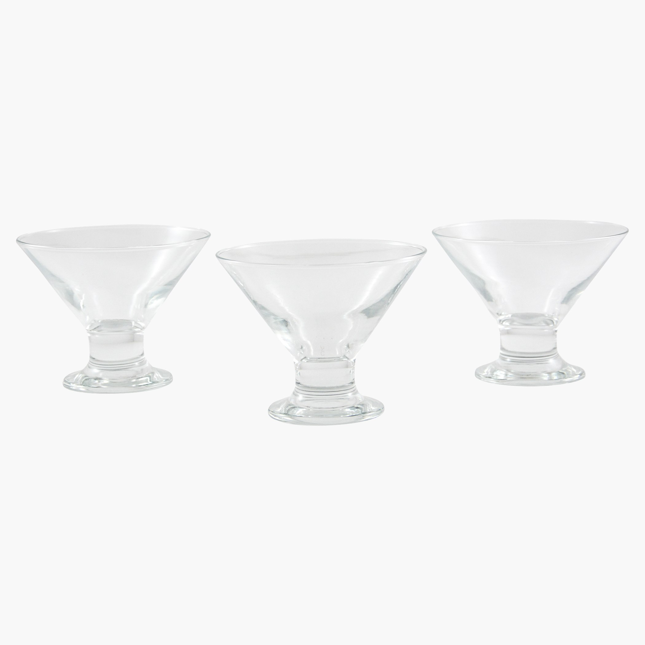 طقم من 3 كؤوس للآيس كريم كريستال كريما - 190 مل-hbxkitchen-serveware-image-1