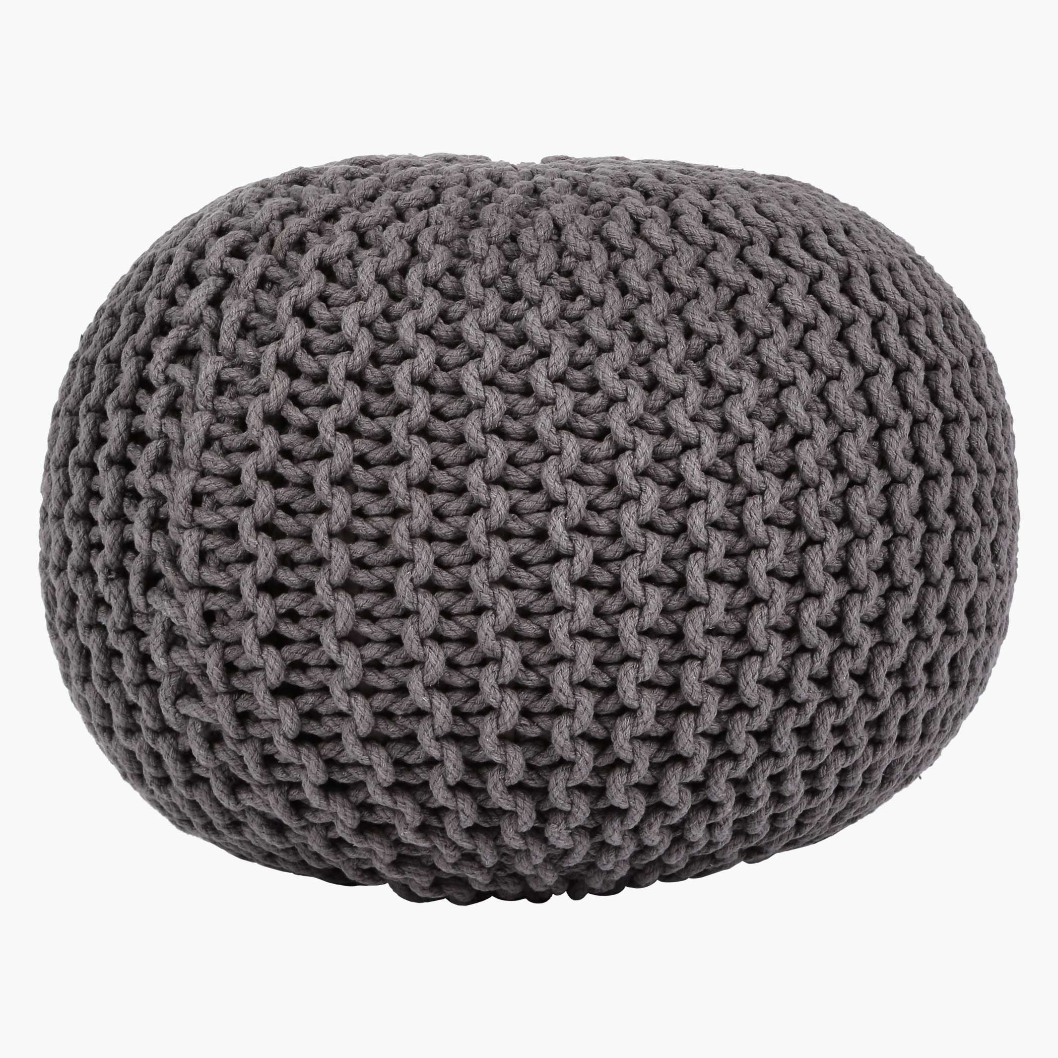 Grace Hand Knitted Pouf-hbxlivingroom-sofasandarmchairs-ottomansandfootstools-image-1
