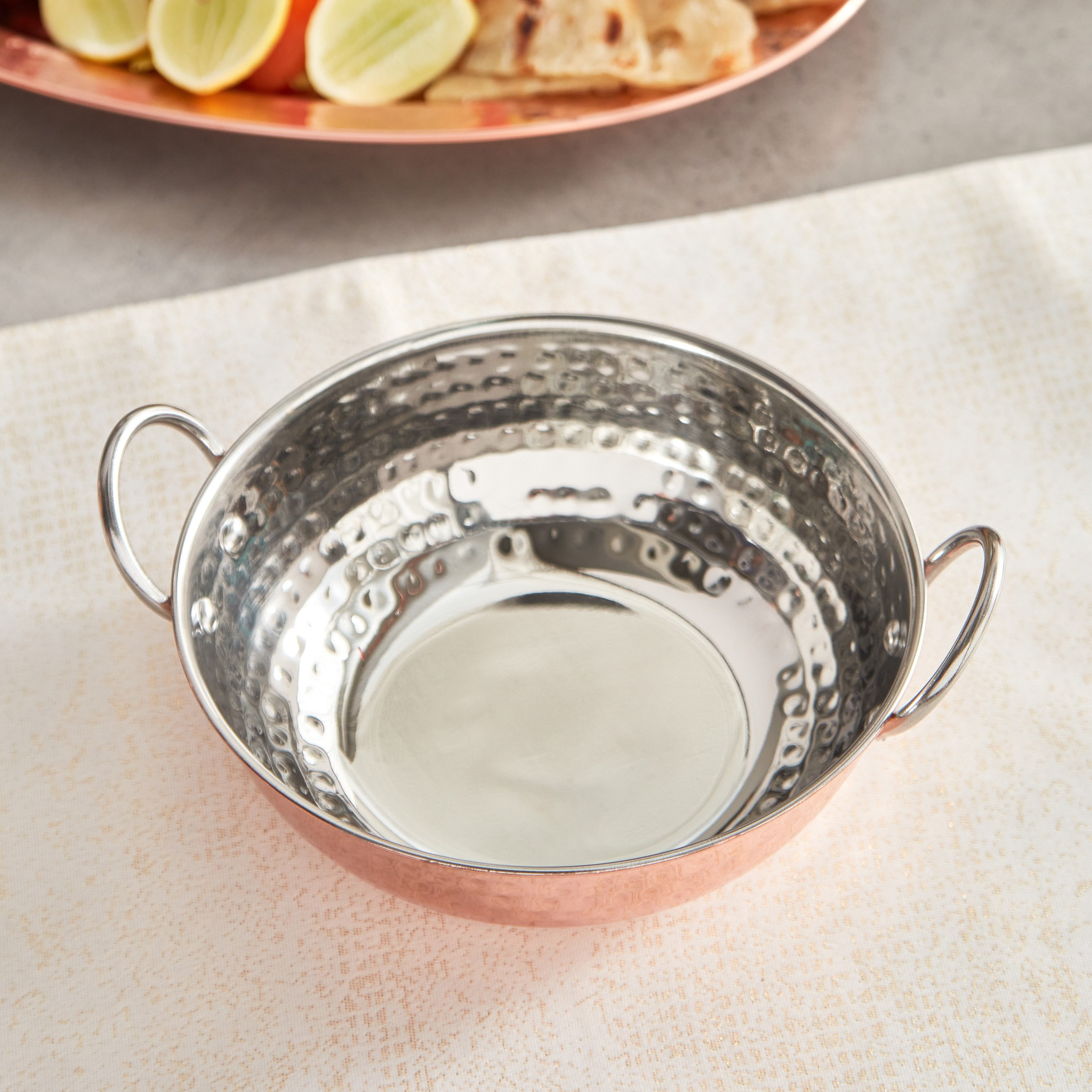 Copper Shine Kadhai - 17 cm-hbxdecorandfurnishings-tabletop-serveware-image-2
