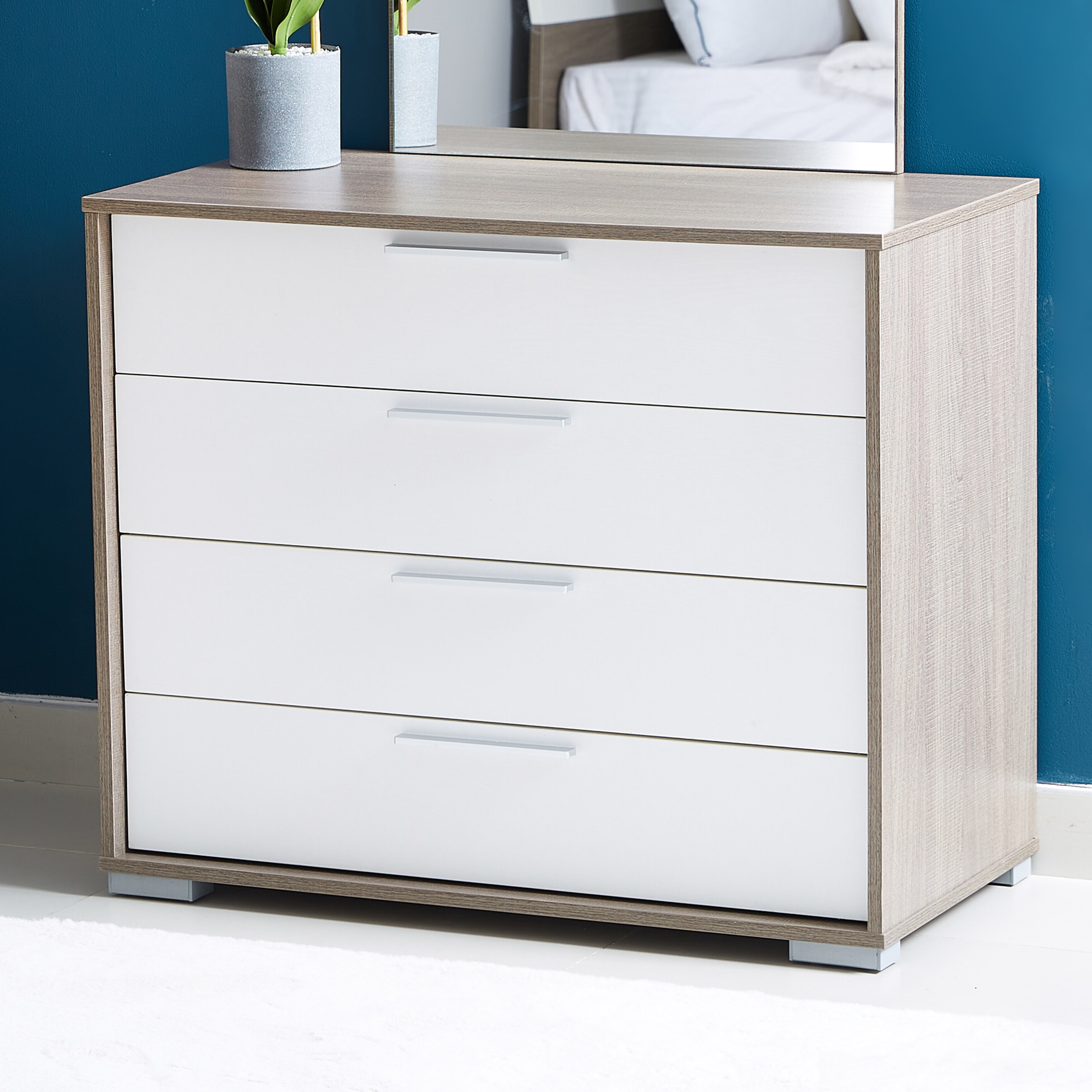 طاولة تزيين 4 أدراج دون مرآة من كاثي-hbxfurniture-kidsroom-kidsdressersandmirrors-image-1