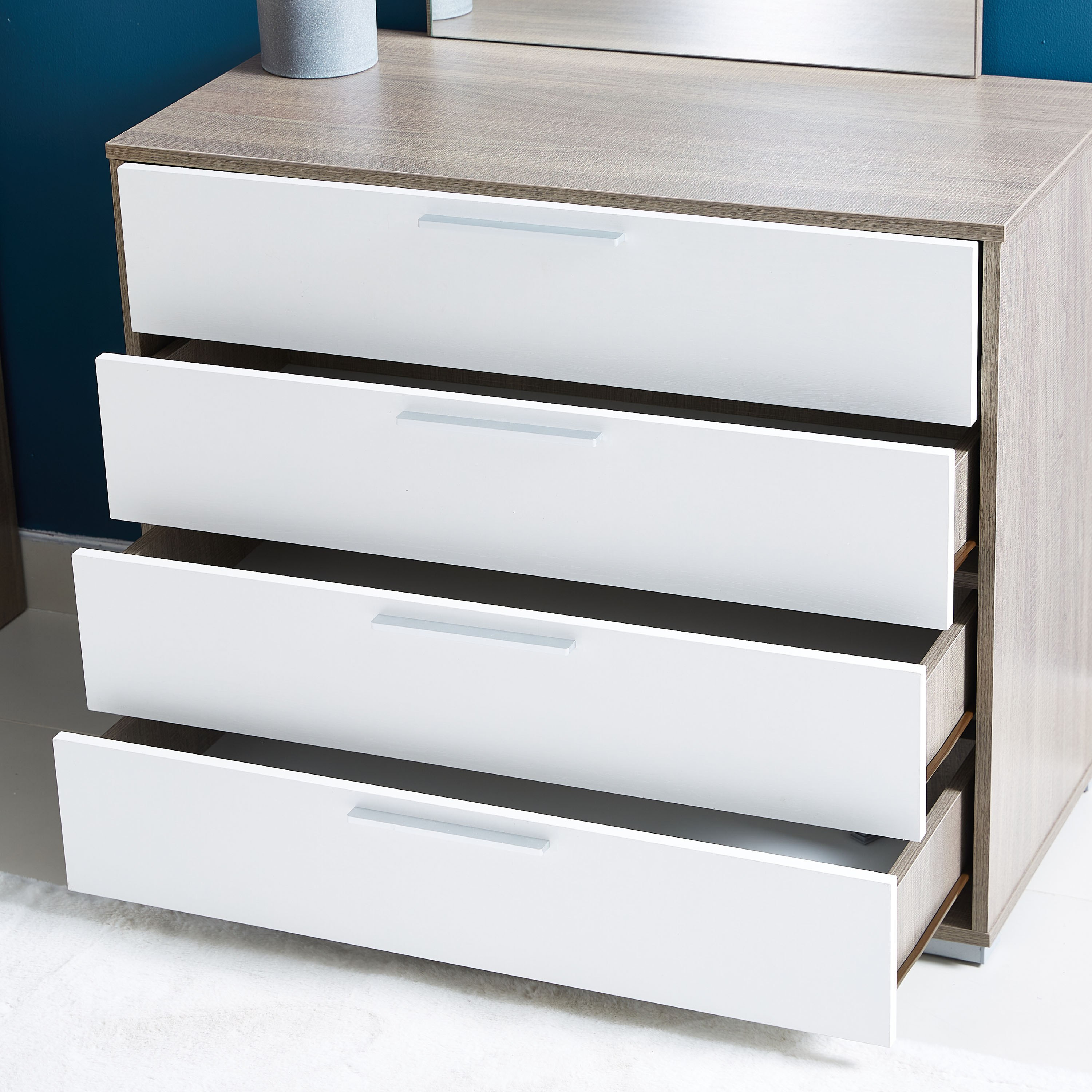 طاولة تزيين 4 أدراج دون مرآة من كاثي-hbxfurniture-kidsroom-kidsdressersandmirrors-image-3
