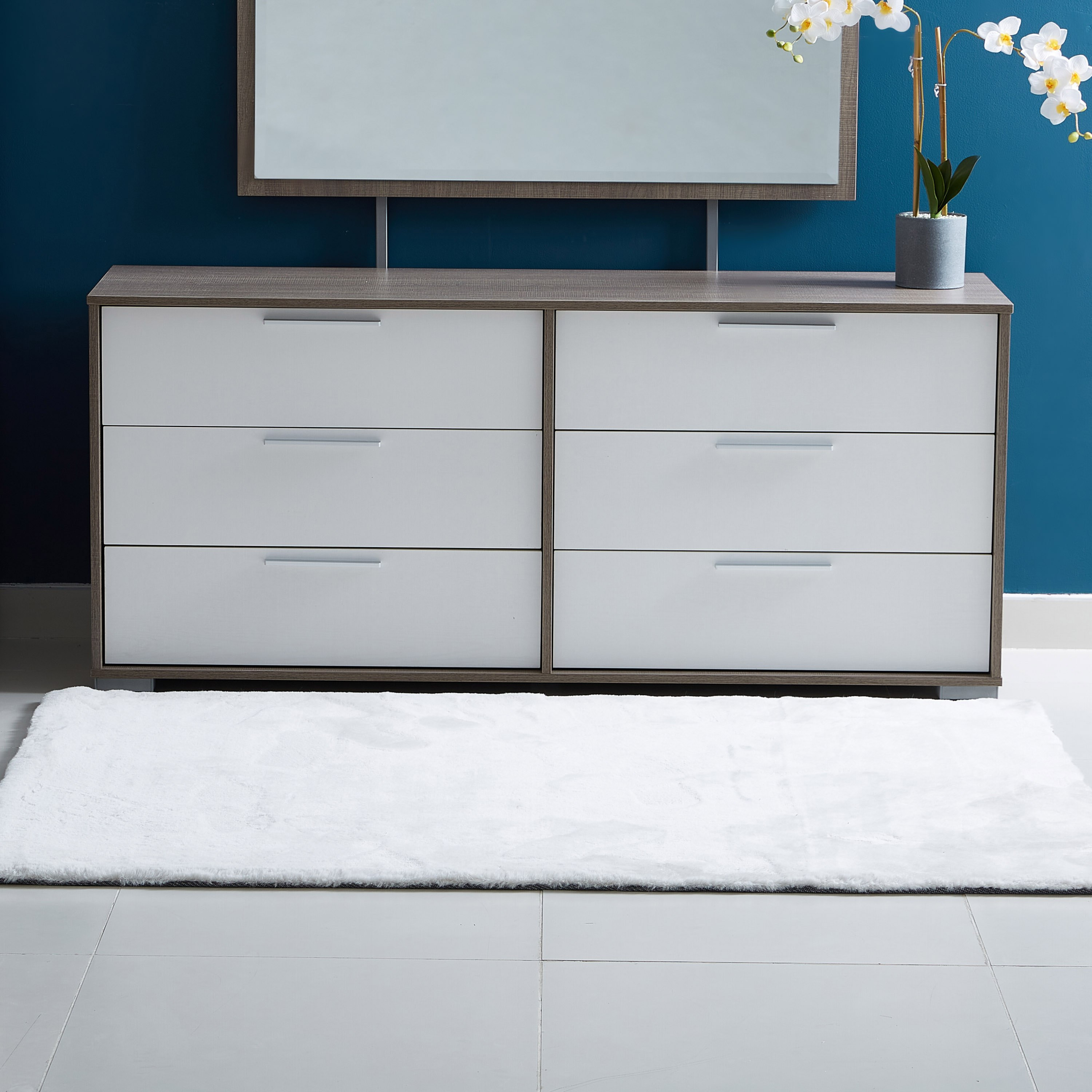طاولة تزيين كبيرة 6 أدراج دون مرآة من كاثي-hbxfurniture-bedroom-dressersandmirrors-image-2