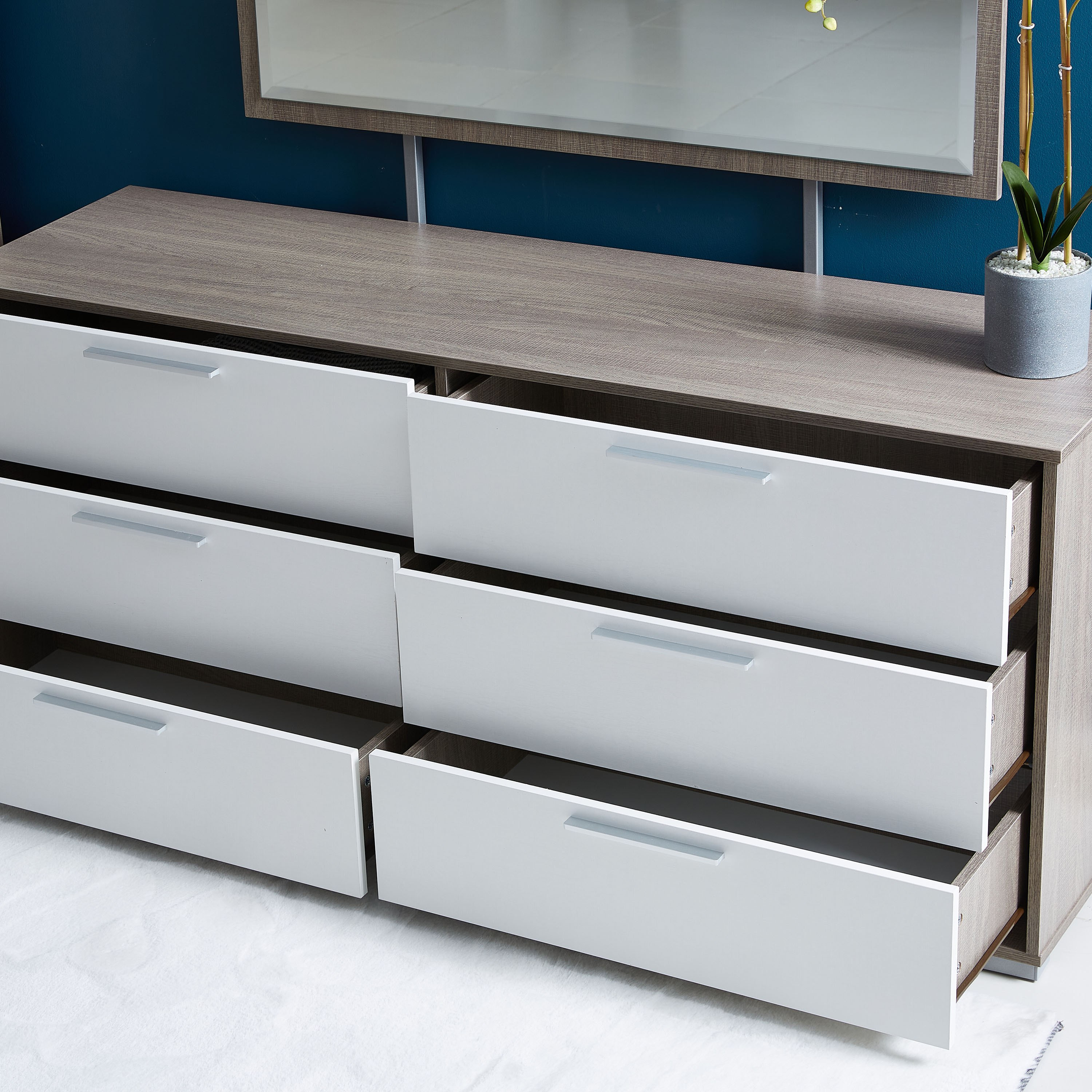 طاولة تزيين كبيرة 6 أدراج دون مرآة من كاثي-hbxfurniture-bedroom-dressersandmirrors-image-3