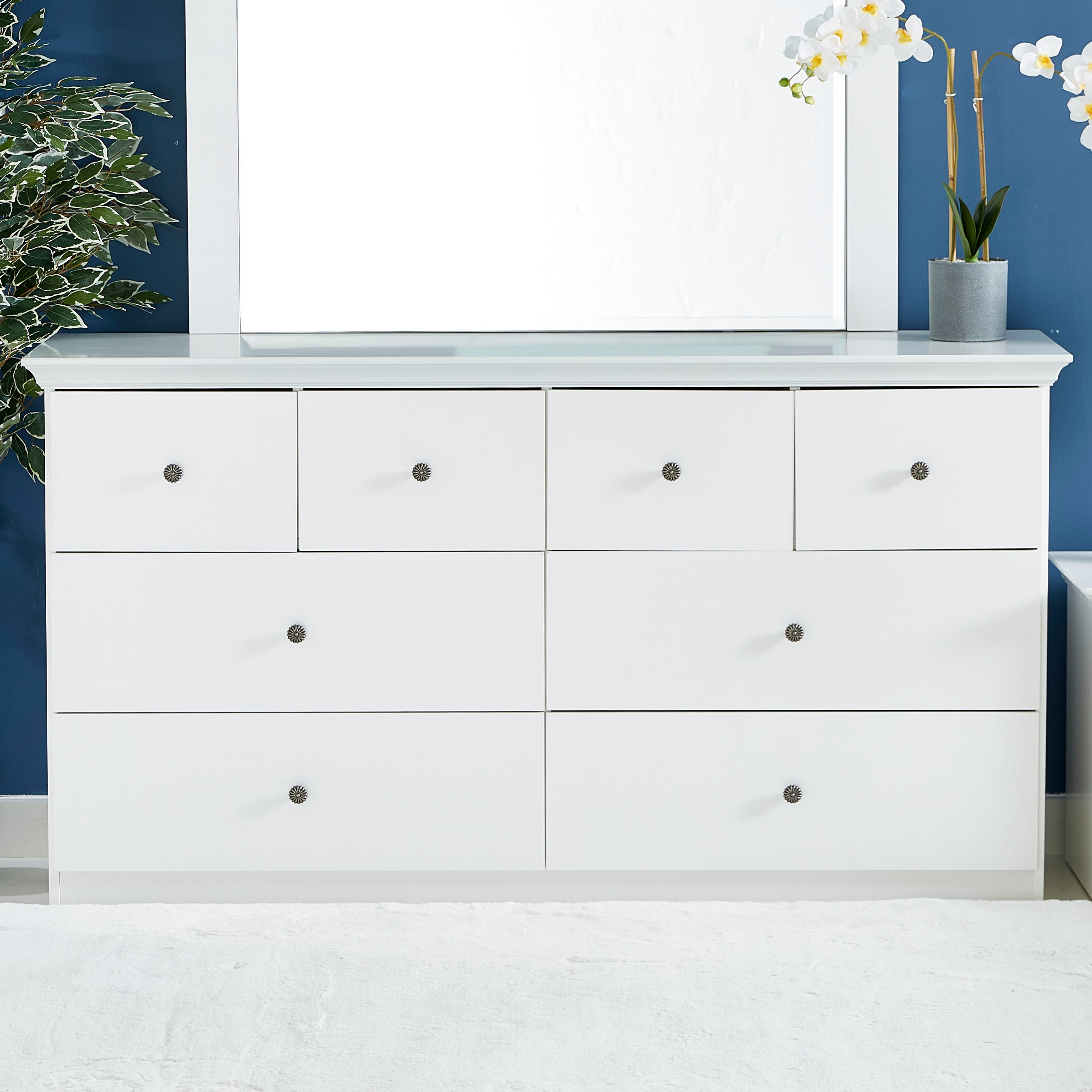 طاولة تزيين كبيرة 8 أدراج دون مرآة من كانتري-hbxfurniture-bedroom-dressersandmirrors-image-2