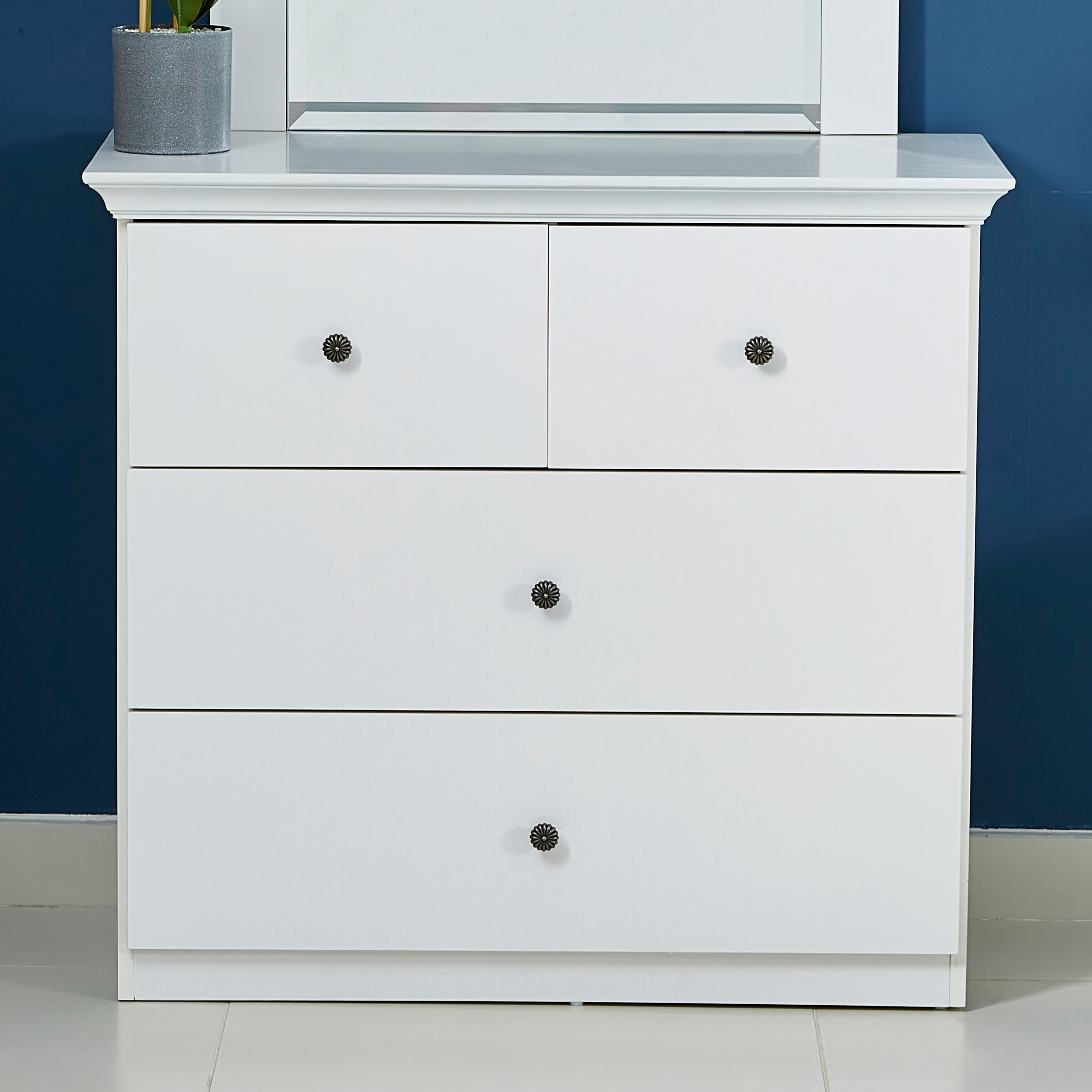 طاولة تزيين صغيرة 4 أدراج دون مرآة من كانتري-hbxfurniture-kidsroom-kidsdressersandmirrors-image-2