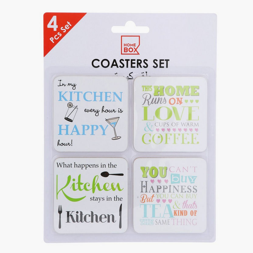 Printed Coasters Set of 4-Table Linens-image-1