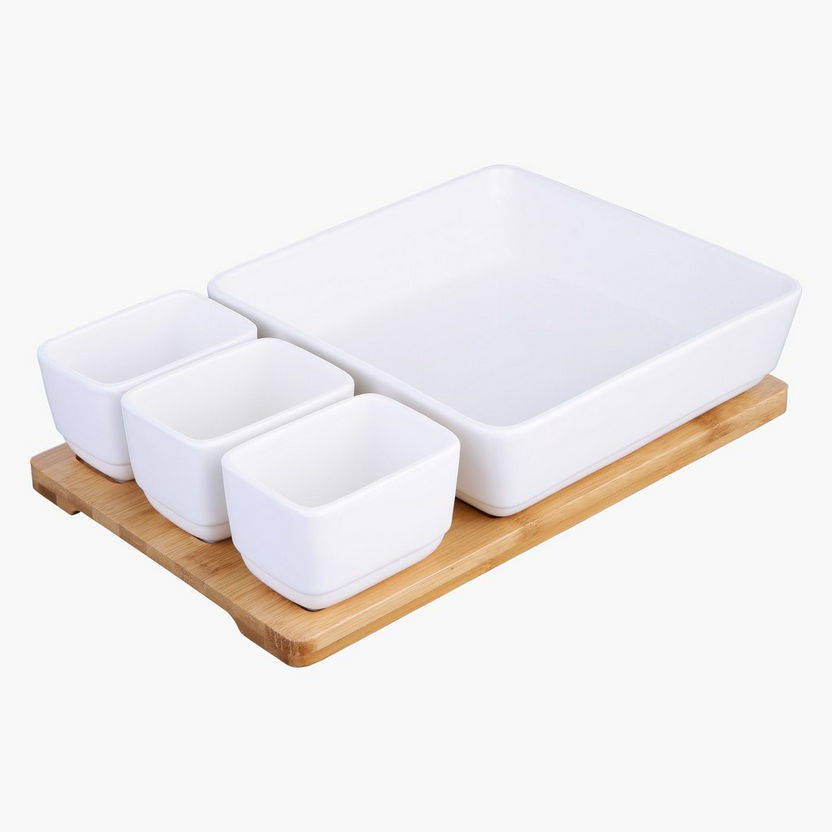 Occasion 4-Piece Chip and Dip Bowl Set with Tray-Trays-image-1