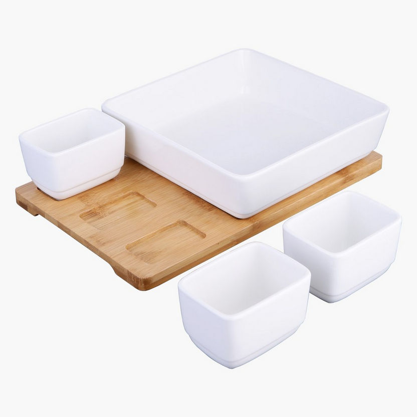 Occasion 4-Piece Chip and Dip Bowl Set with Tray-Trays-image-2