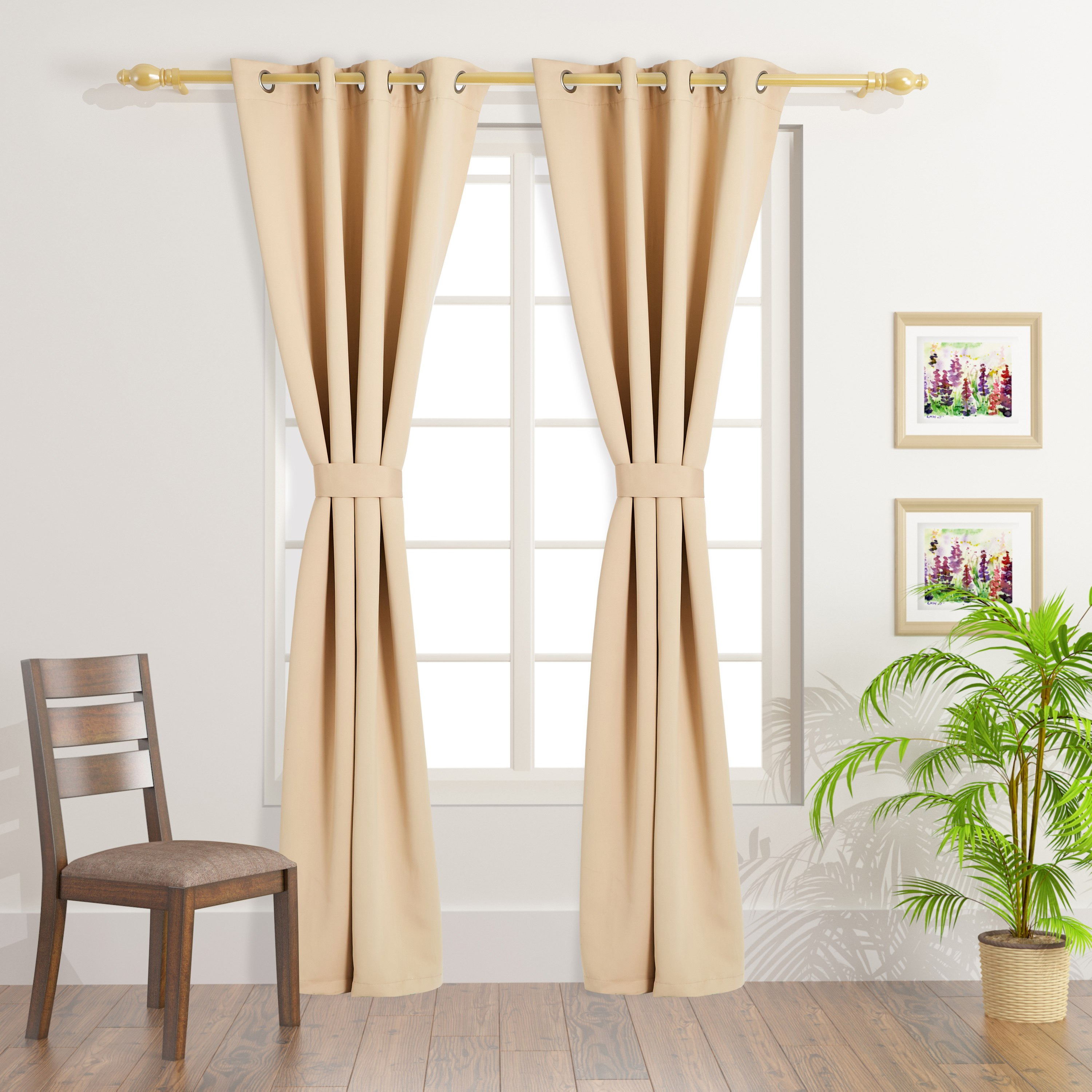 Curtain and hot sale pillow sets